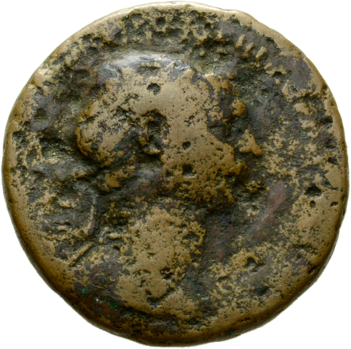 RIC II Trajan 543 (as) Trajan obverse, Head of Trajan, laureate, right