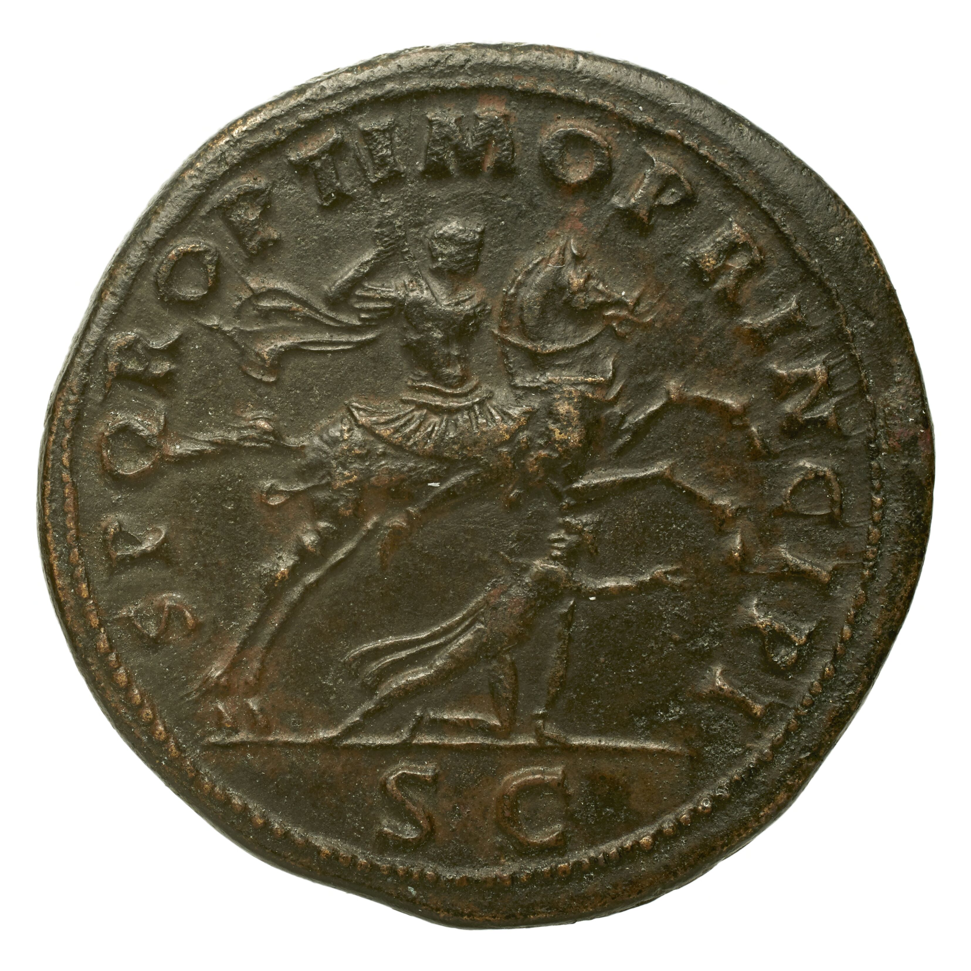 RIC II Trajan 544 Trajan obverse, Head of Trajan, laureate, right