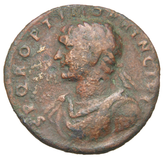RIC II Trajan 555 Trajan reverse, Bust of Trajan, laureate, left