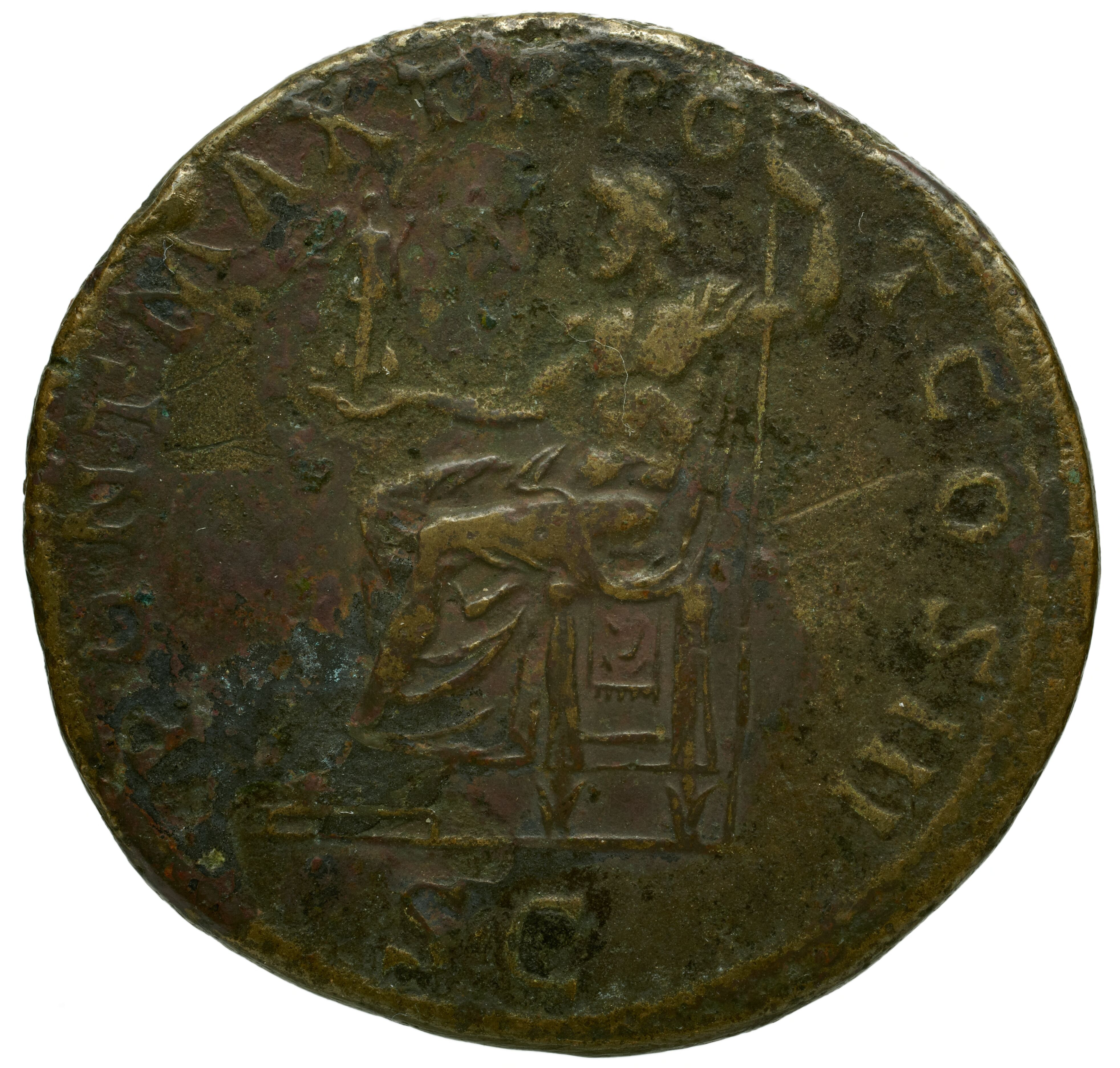 RIC II Trajan 561 Trajan obverse, Bust of Trajan, laureate, draped on left shoulder, right