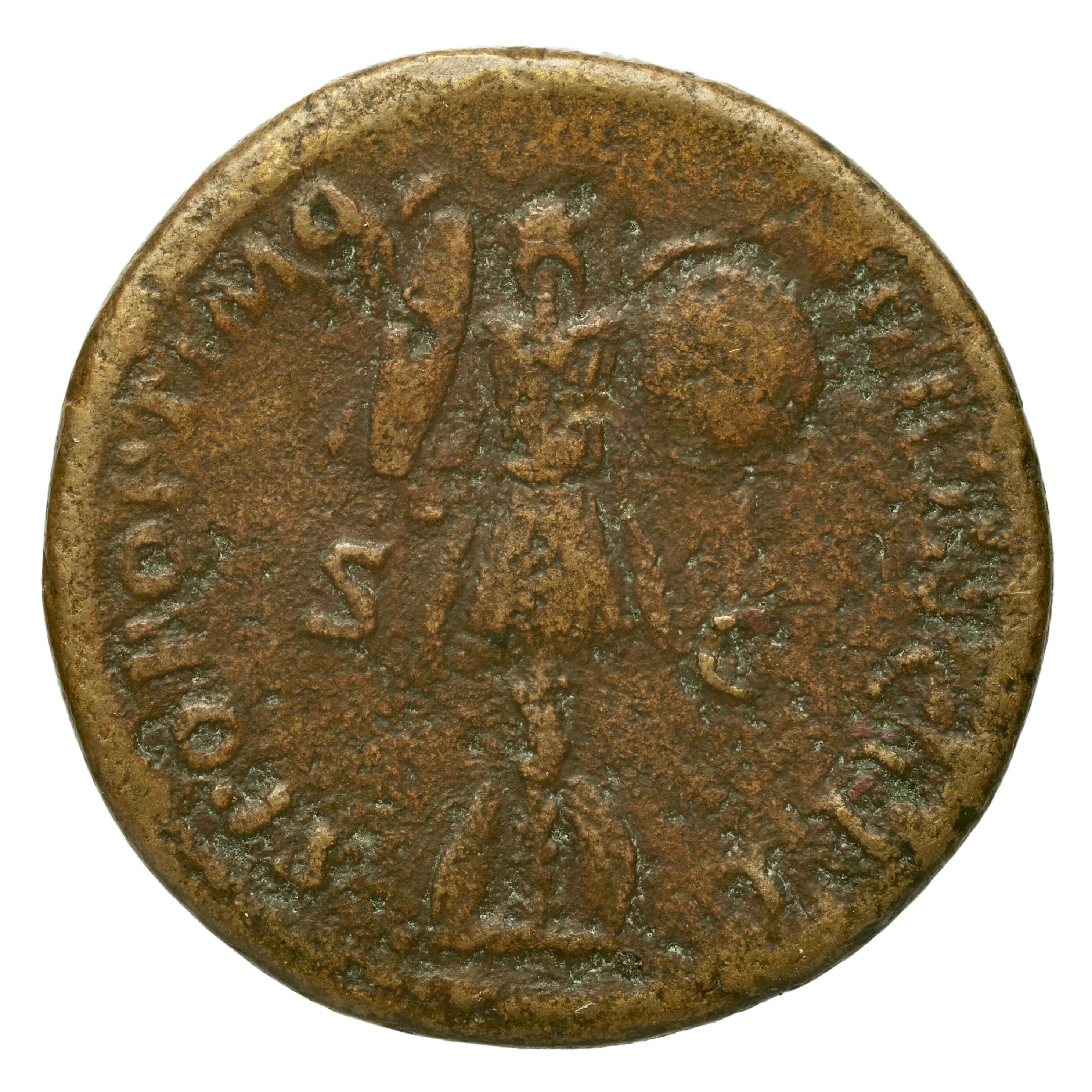 RIC II Trajan 586 Trajan obverse, Bust of Trajan, radiate, right (sometimes with aegis)