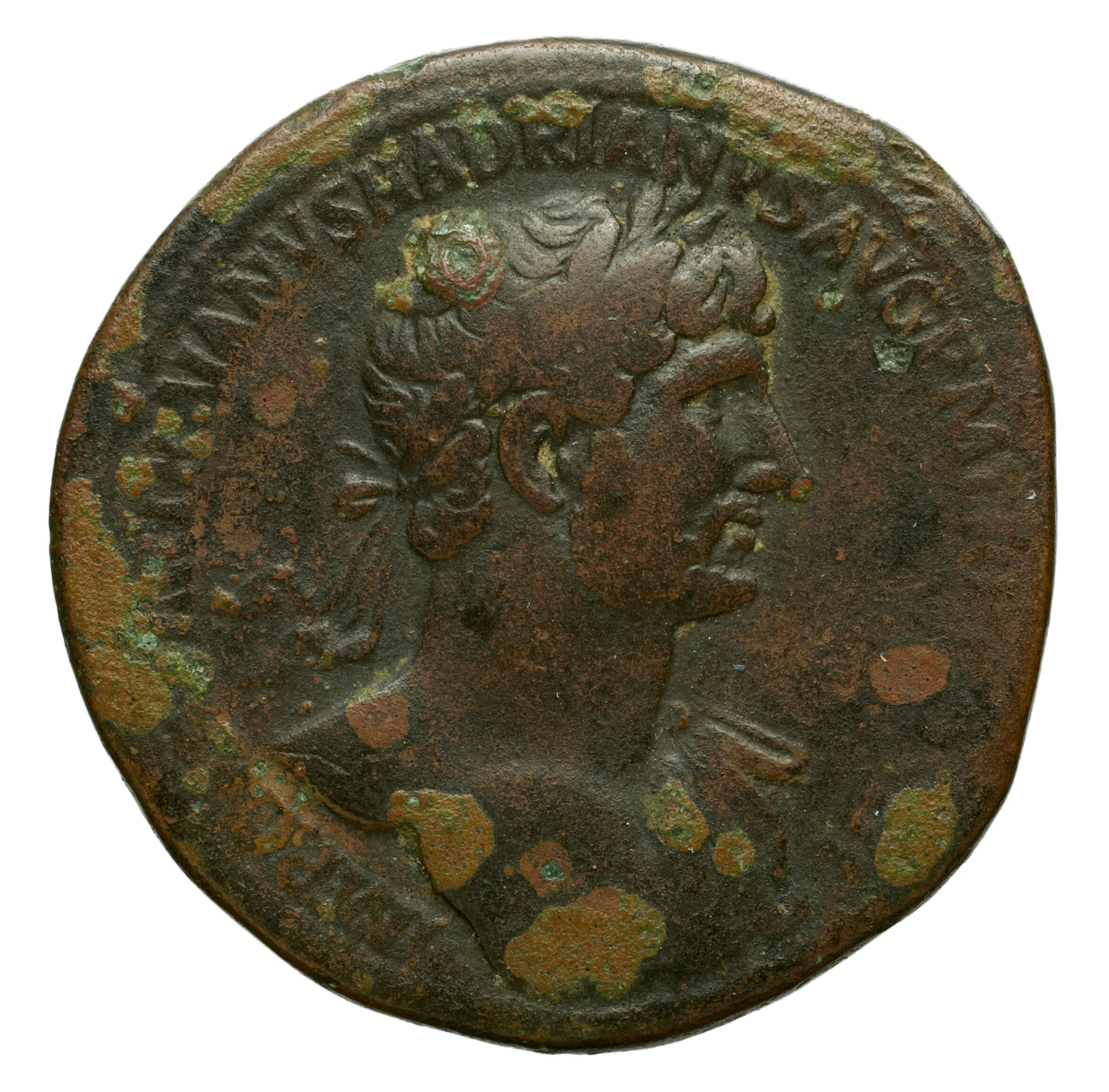 RIC II Trajan 591 Trajan obverse, Head of Trajan, radiate, right