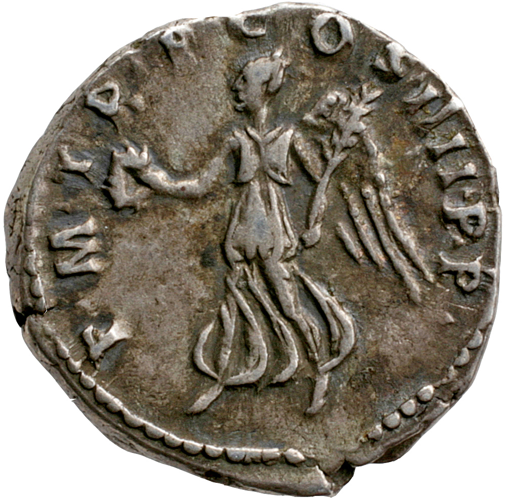 RIC II Trajan 60 Trajan reverse, Victory advancing left, holding wreath and palm