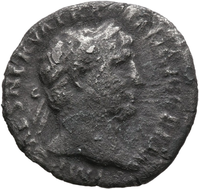 RIC II Trajan 61 Trajan obverse, Head of Trajan, laureate, right
