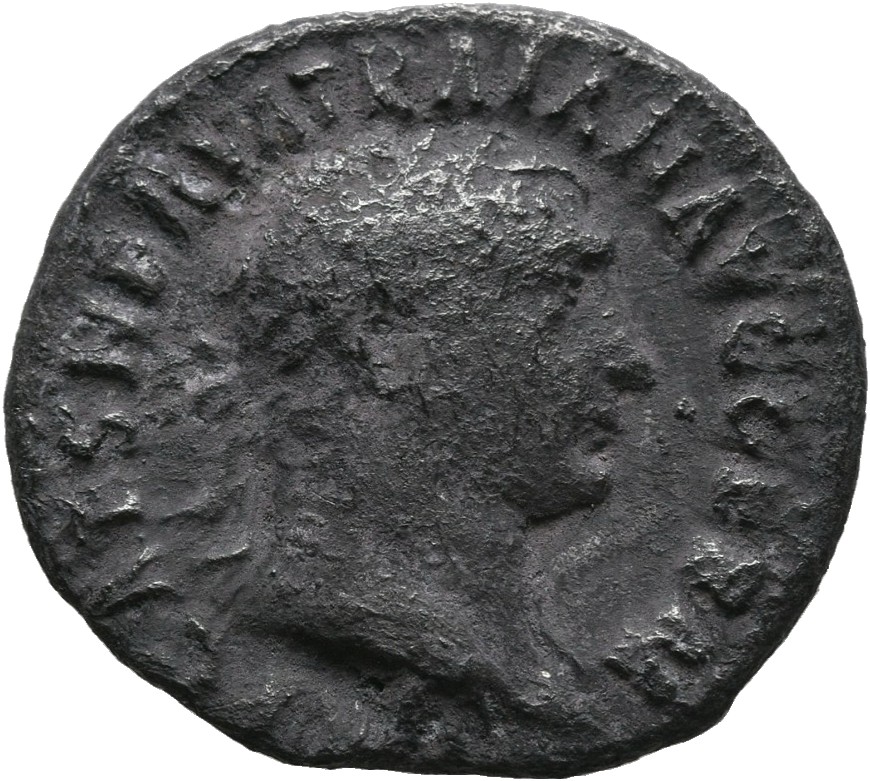 RIC II Trajan 61 Trajan obverse, Head of Trajan, laureate, right
