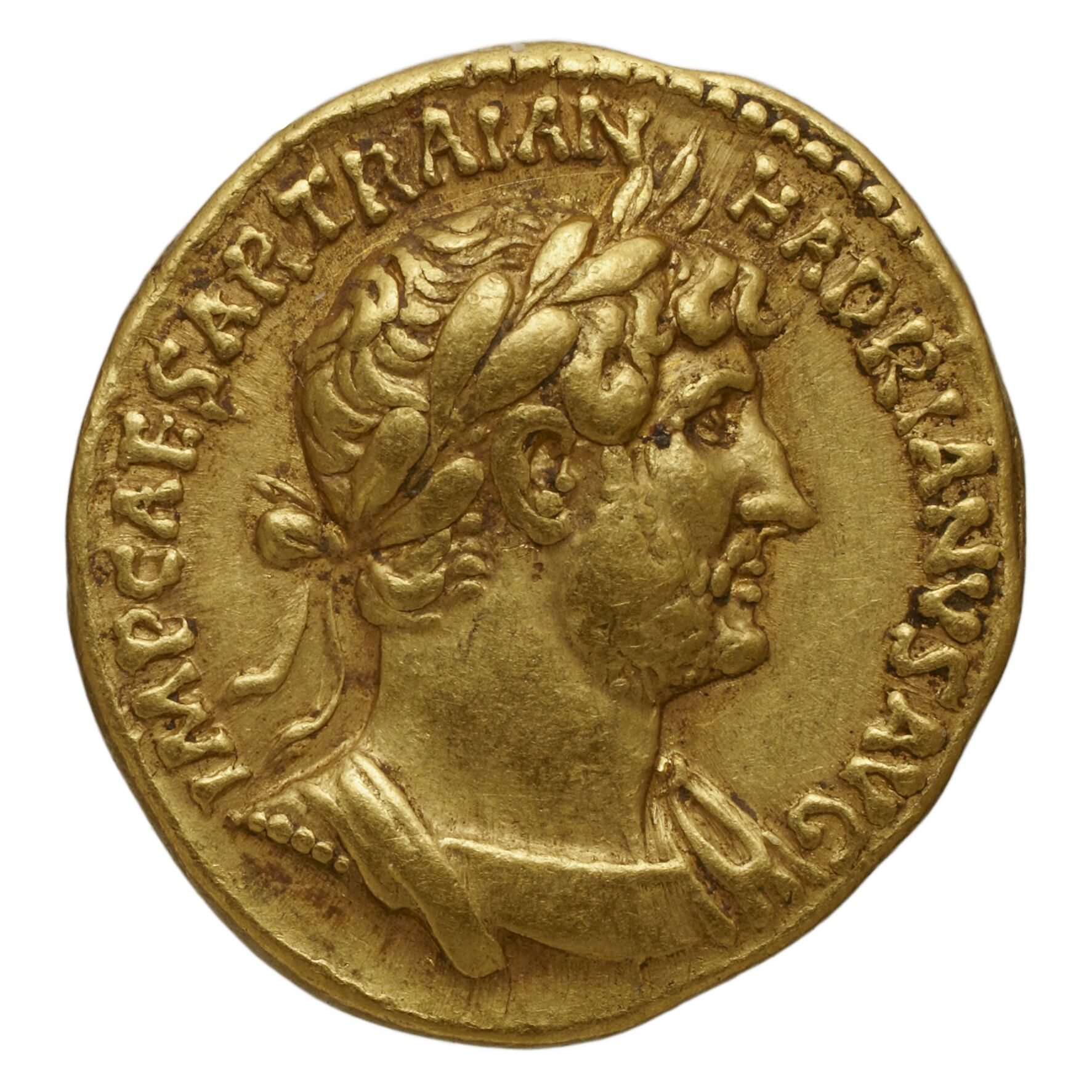 RIC II Trajan 62 Trajan obverse — Head of Trajan, laureate, right