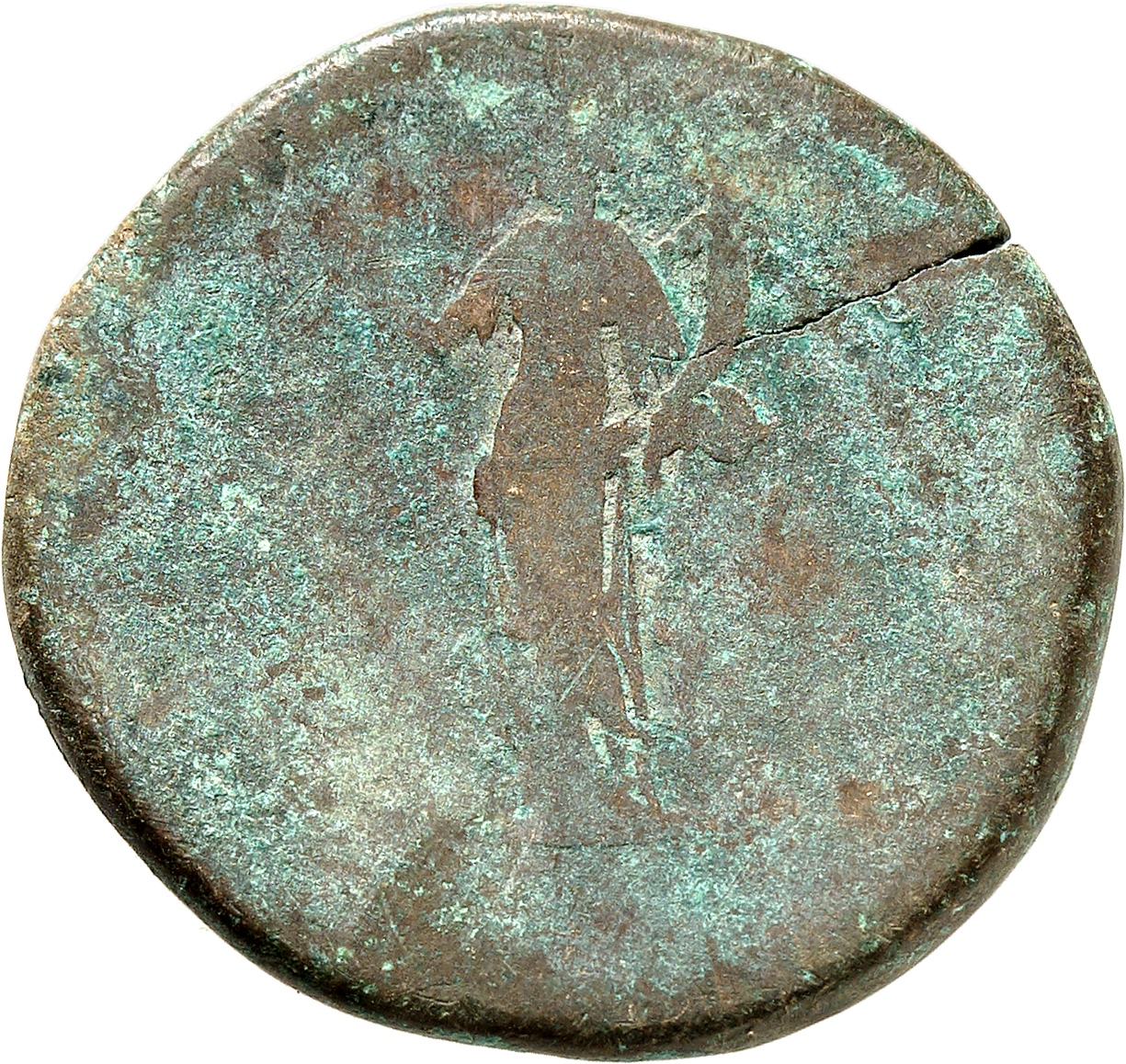 RIC II Trajan 625 (sestertius) Trajan reverse, Felicitas, draped, standing left, holding winged caduceus upwards in right ...