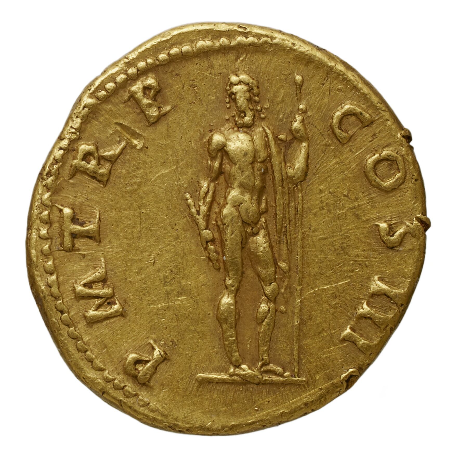 RIC II Trajan 63 Trajan obverse — Bust of Trajan, laureate, right (sometimes draped on left shoulder)