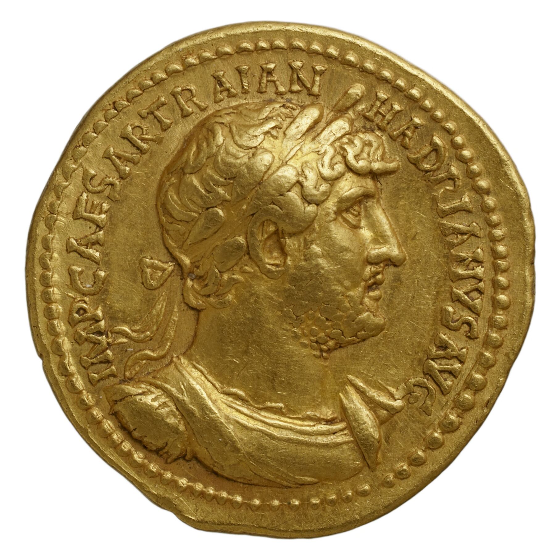 RIC II Trajan 64 Trajan obverse, Head of Trajan, laureate, right