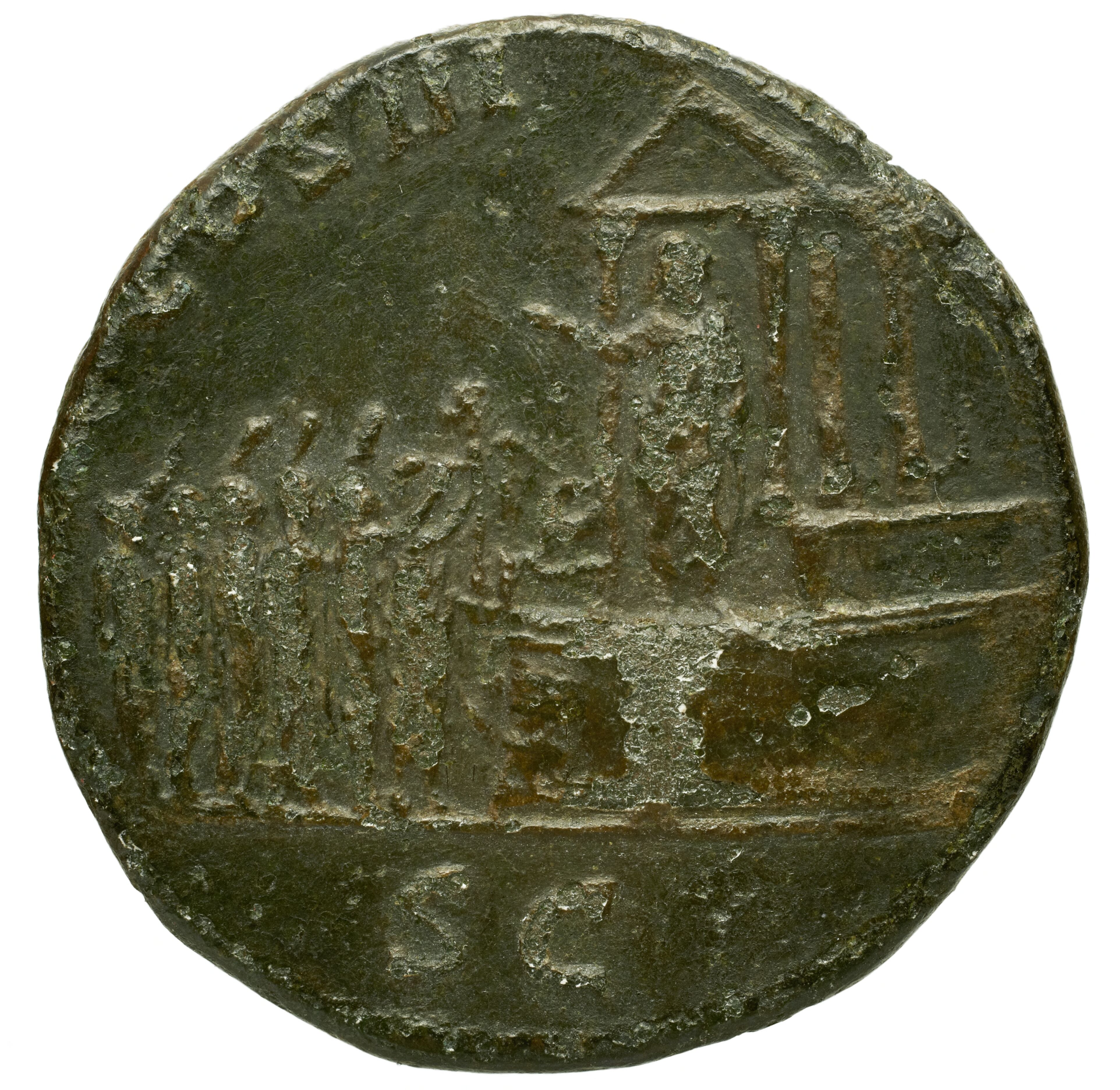RIC II Trajan 641 Trajan obverse, Head of Trajan, radiate, right