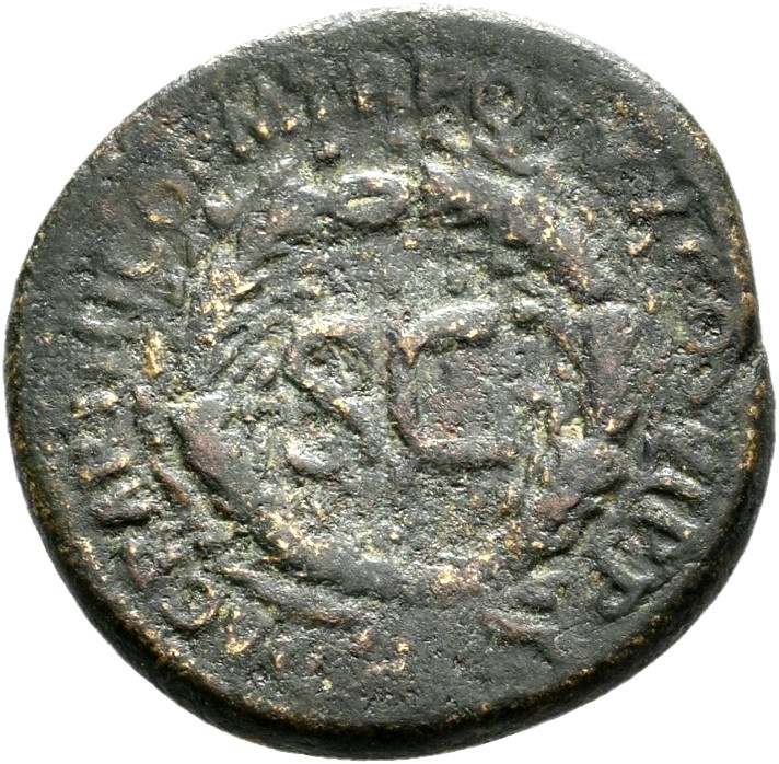 RIC II Trajan 645 Trajan reverse — S C in oak-wreath