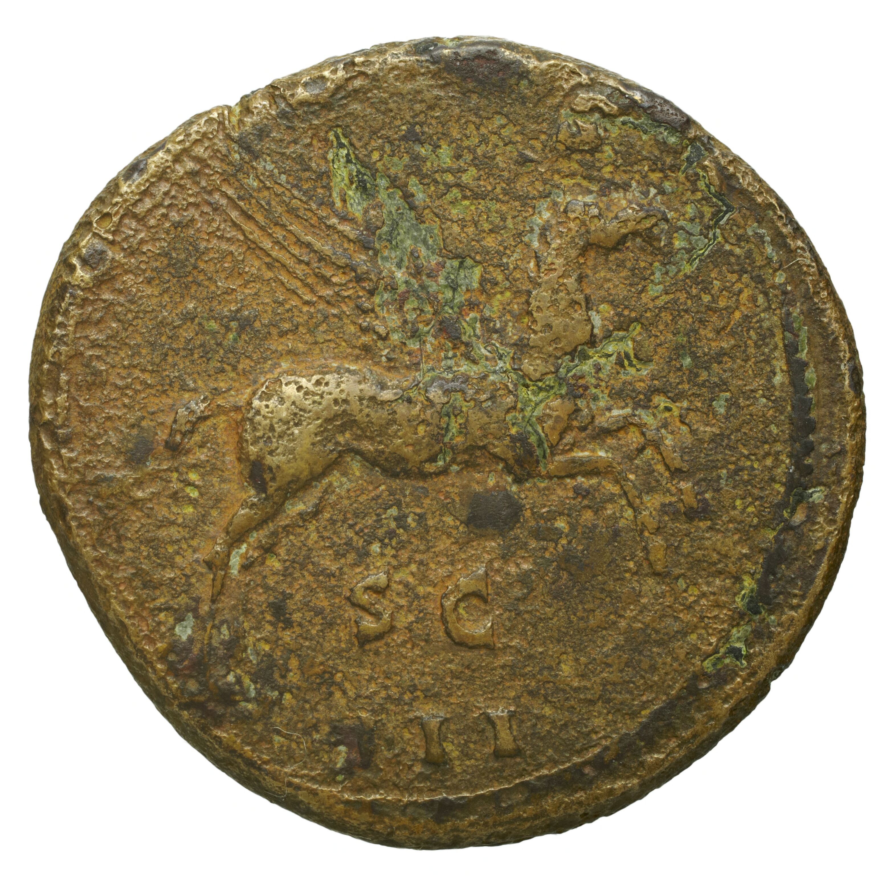 RIC II Trajan 656 Trajan obverse, Bust of Trajan, laureate, draped, right