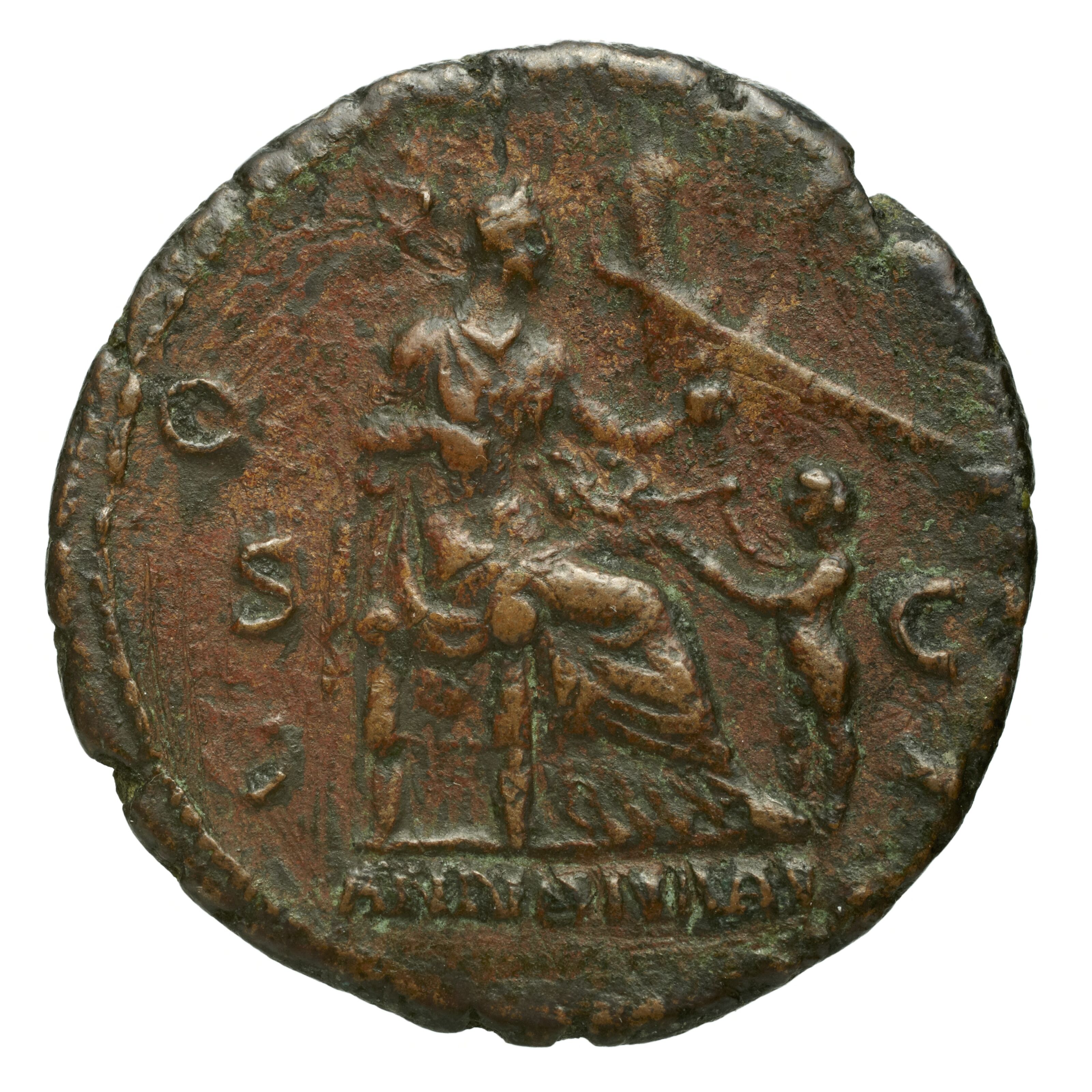 RIC II Trajan 676 Trajan obverse, Bust of Trajan, radiate, draped, right