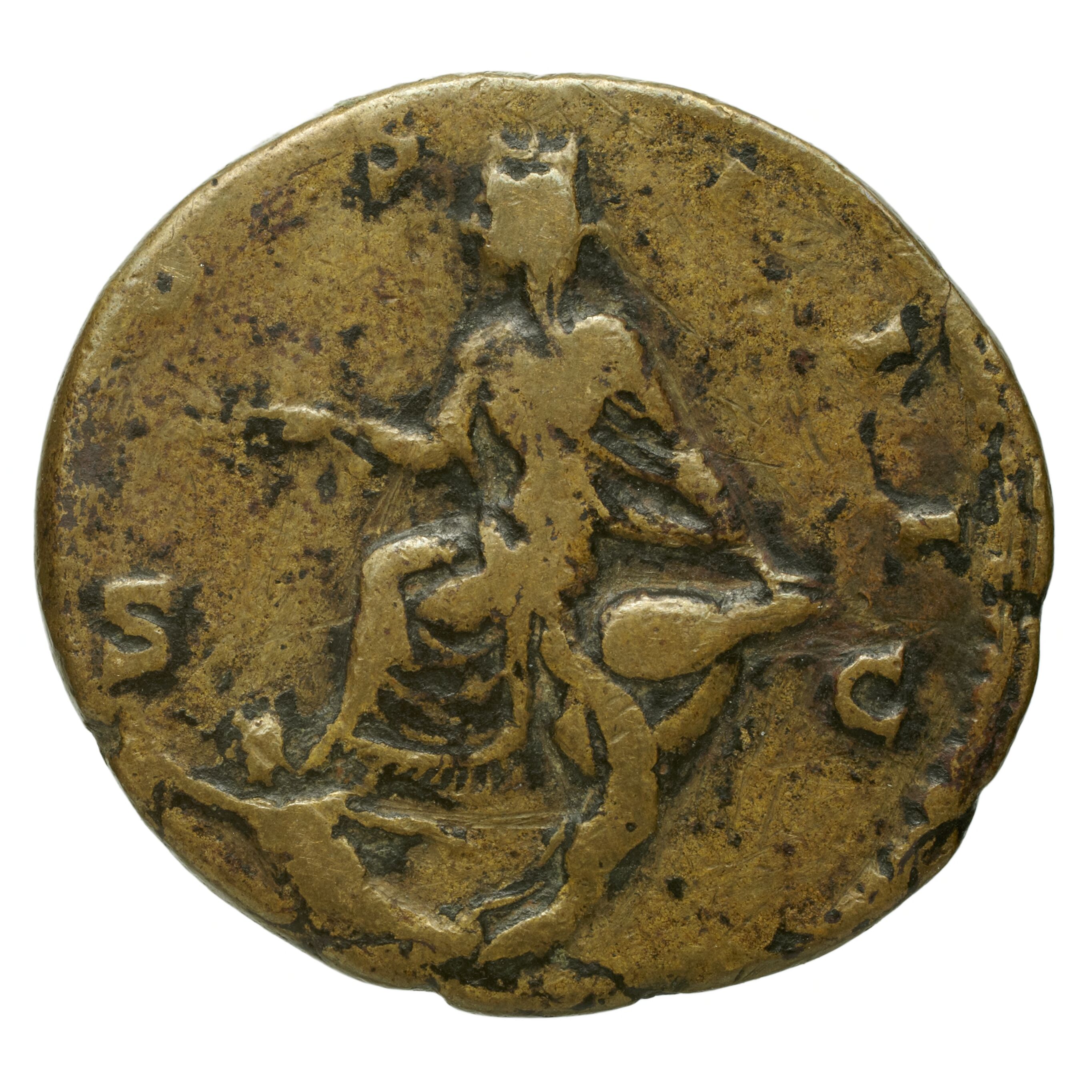 RIC II Trajan 684 Trajan obverse, Bust of Trajan, laureate, draped, right