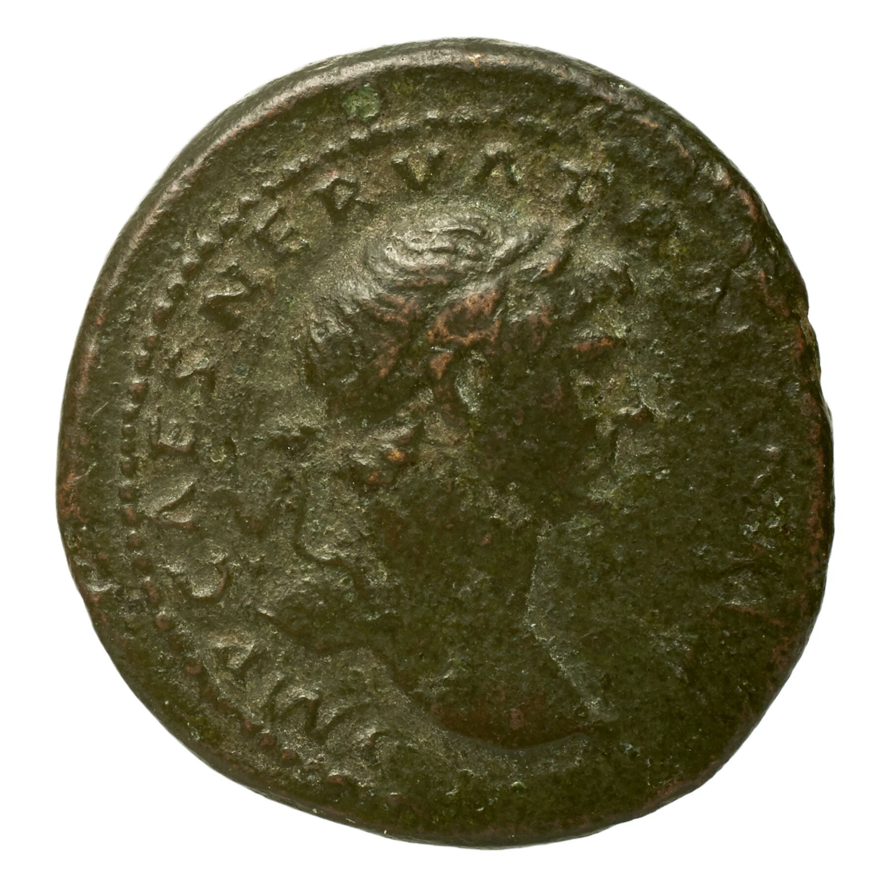 RIC II Trajan 691 Trajan obverse, Head of Trajan, laureate, right