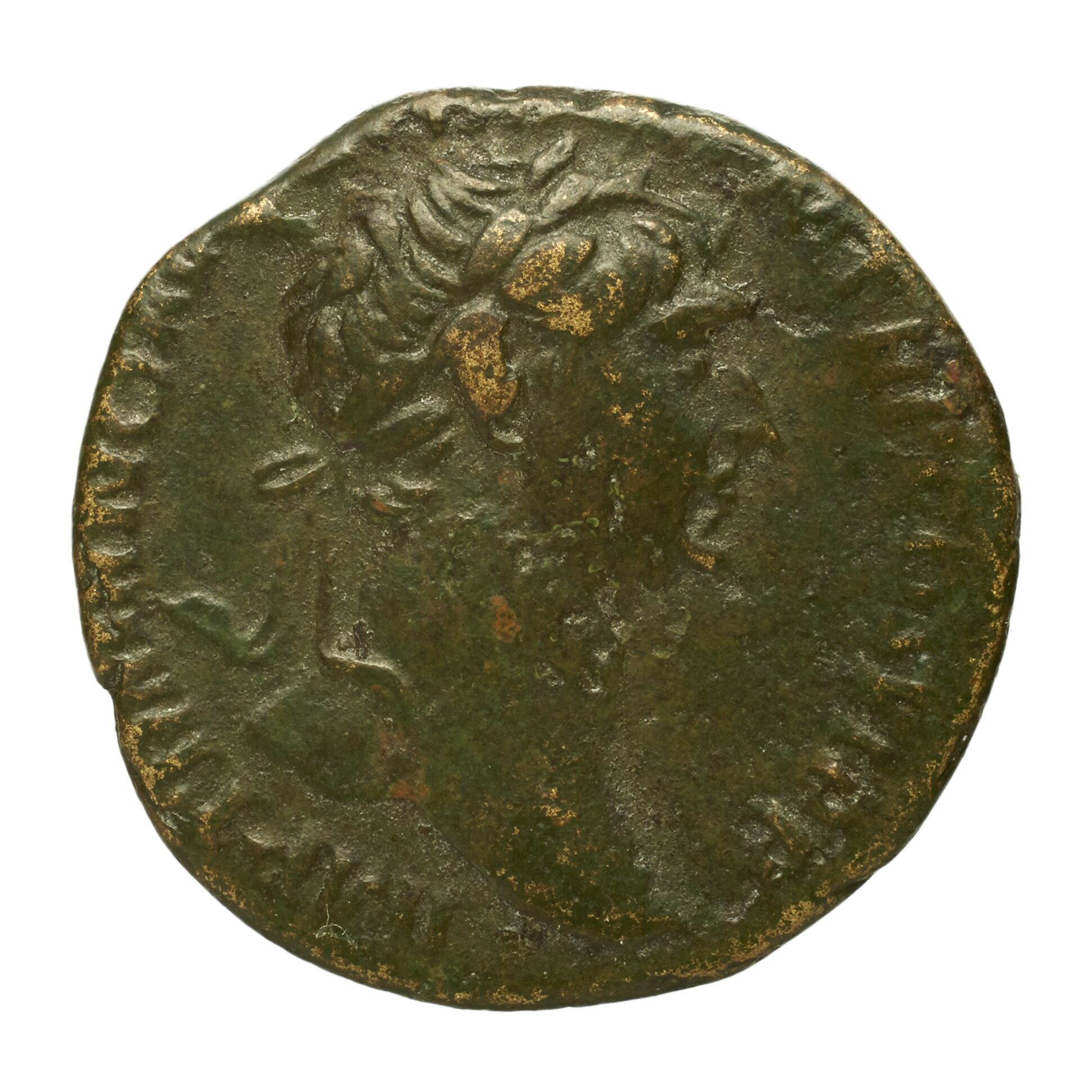 RIC II Trajan 693 Trajan obverse, Head of Trajan, laureate, right