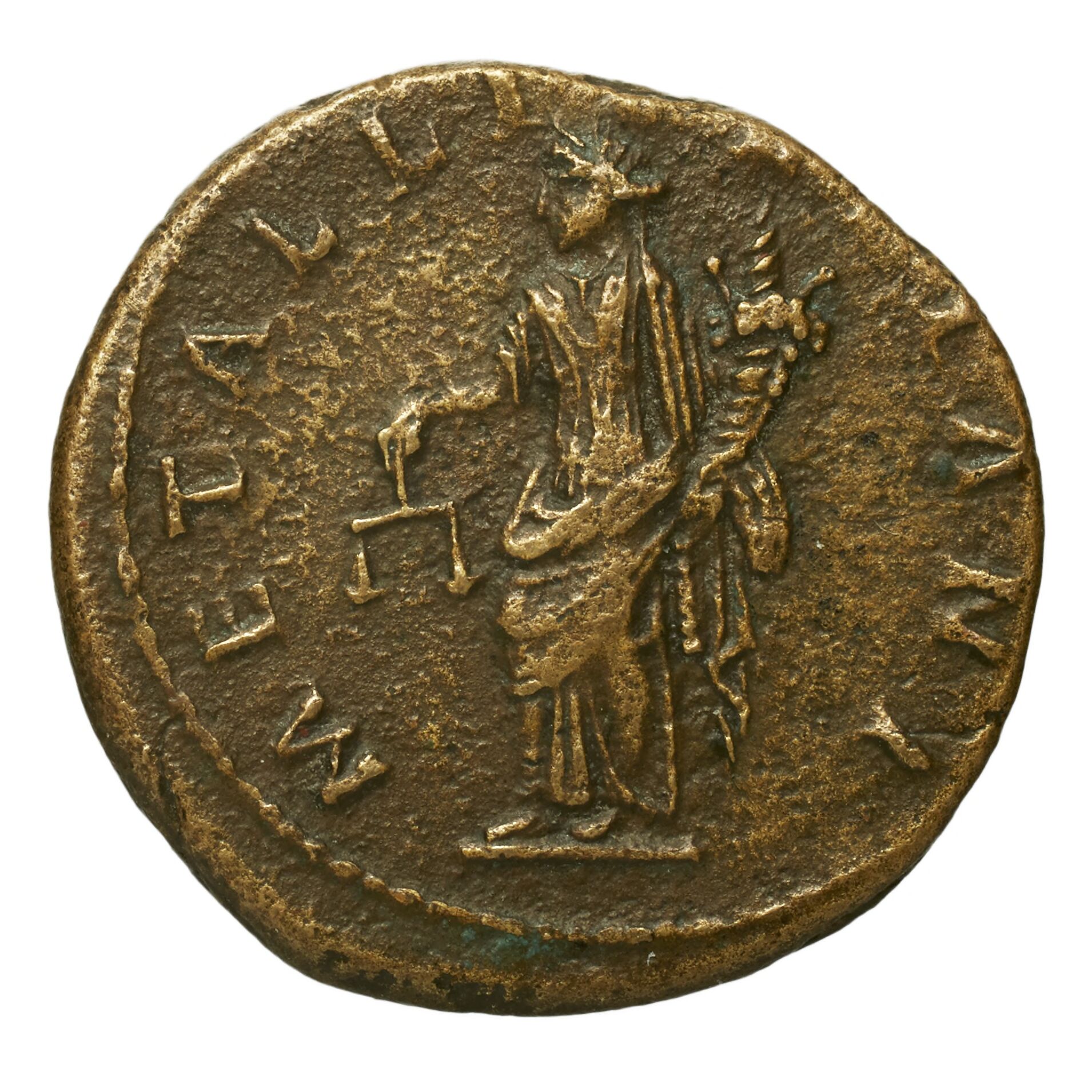 RIC II Trajan 708 Trajan obverse, Head of Trajan, laureate, right