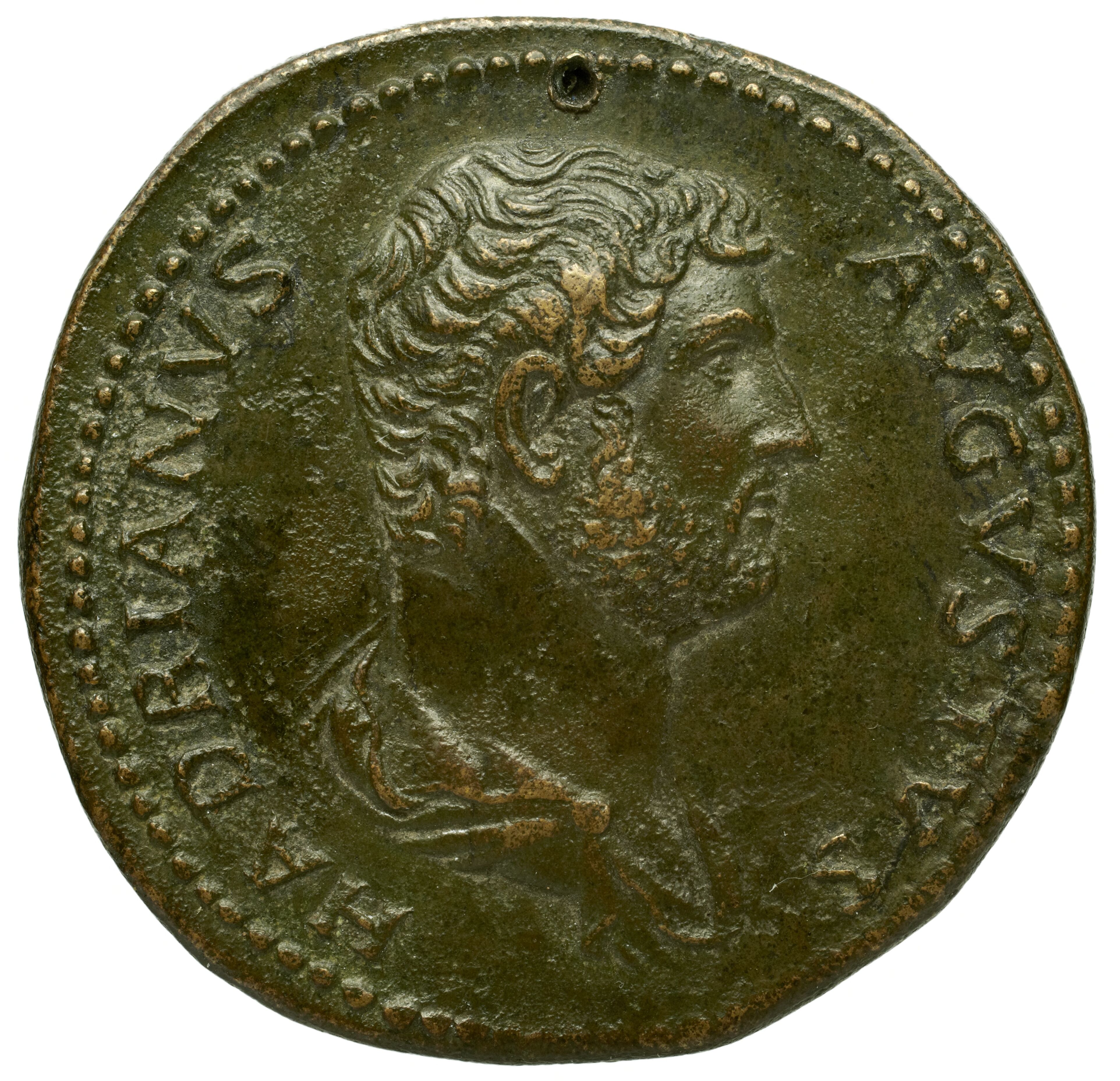 RIC II Trajan 709 Trajan obverse, Head of Trajan, laureate, right