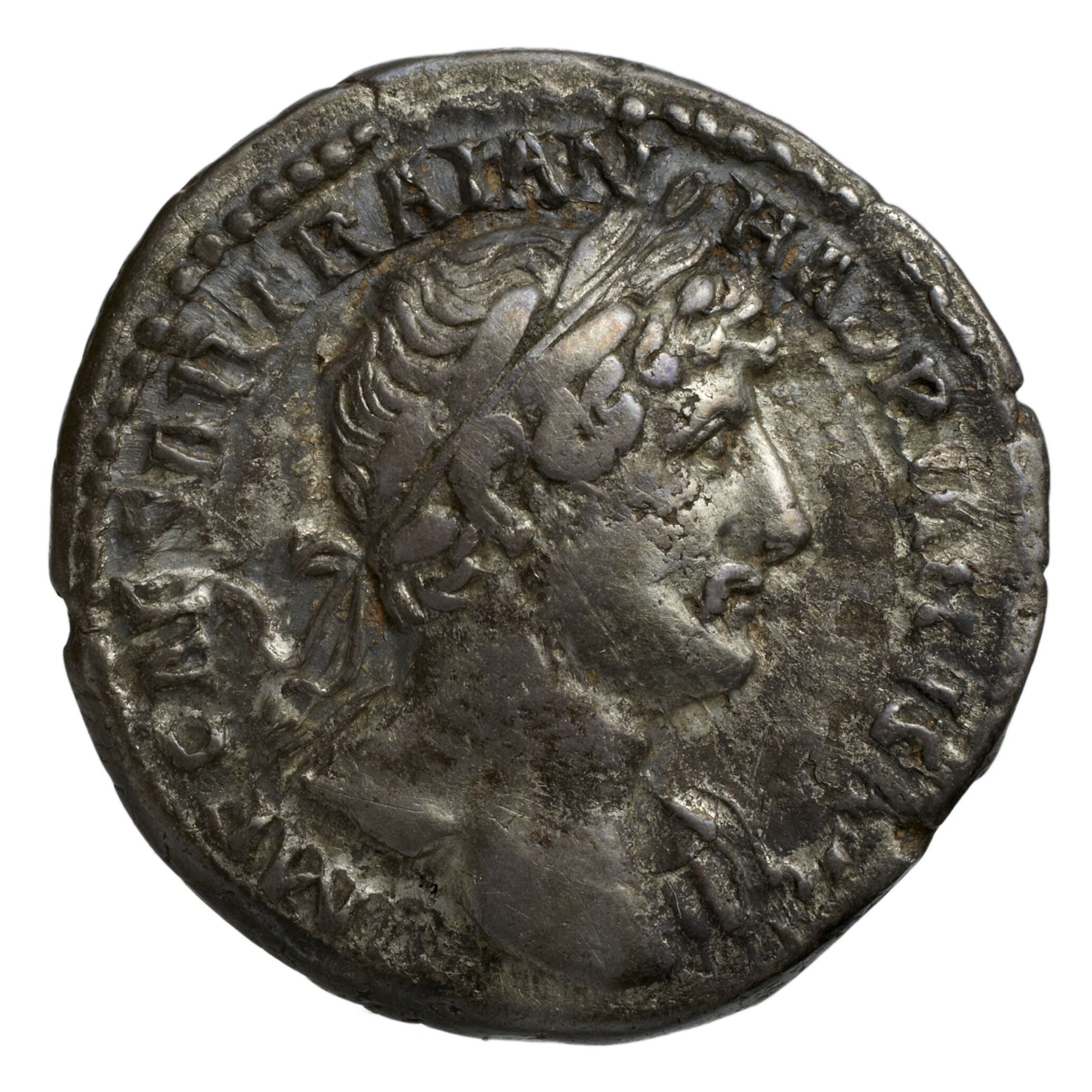 RIC II Trajan 71 Trajan obverse, Bust of Trajan, laureate, draped, right