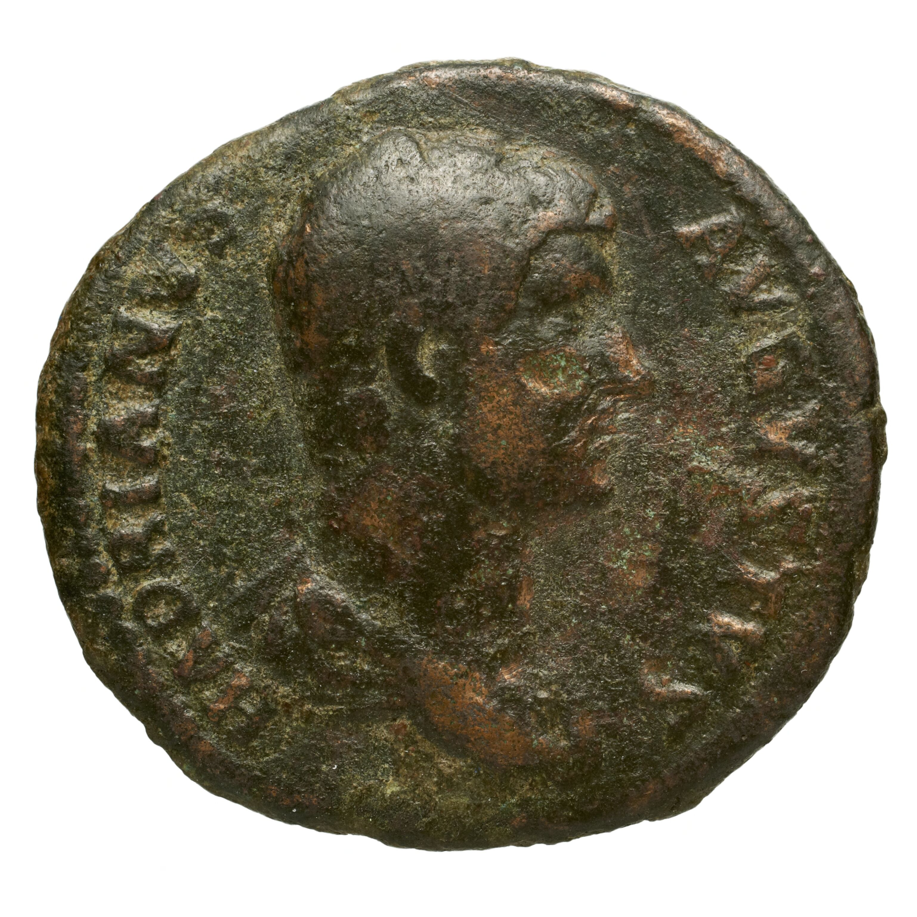 RIC II Trajan 718 Trajan obverse — Head of Trajan, laureate, right