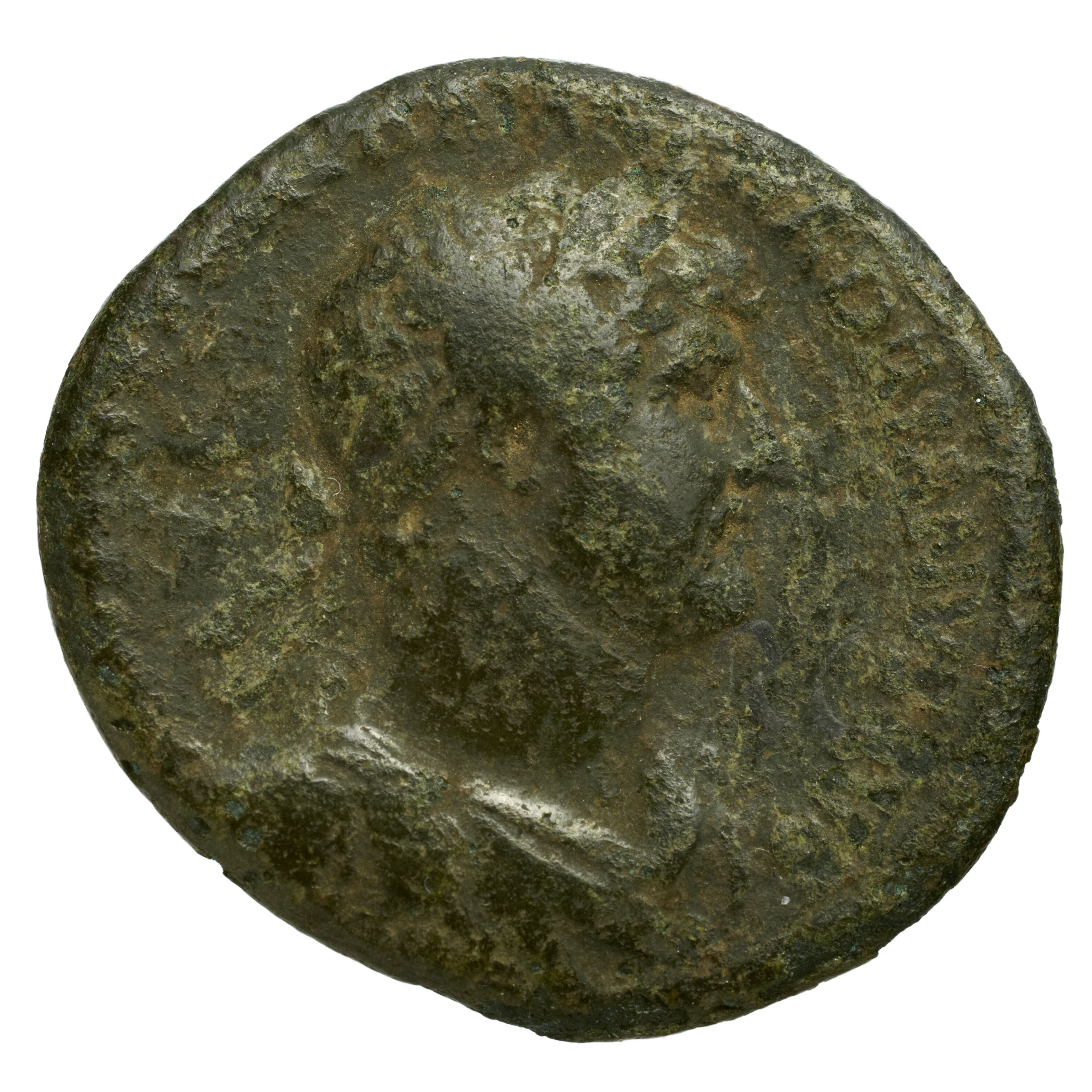 RIC II Trajan 725 Trajan obverse, Head of Trajan, laureate, right