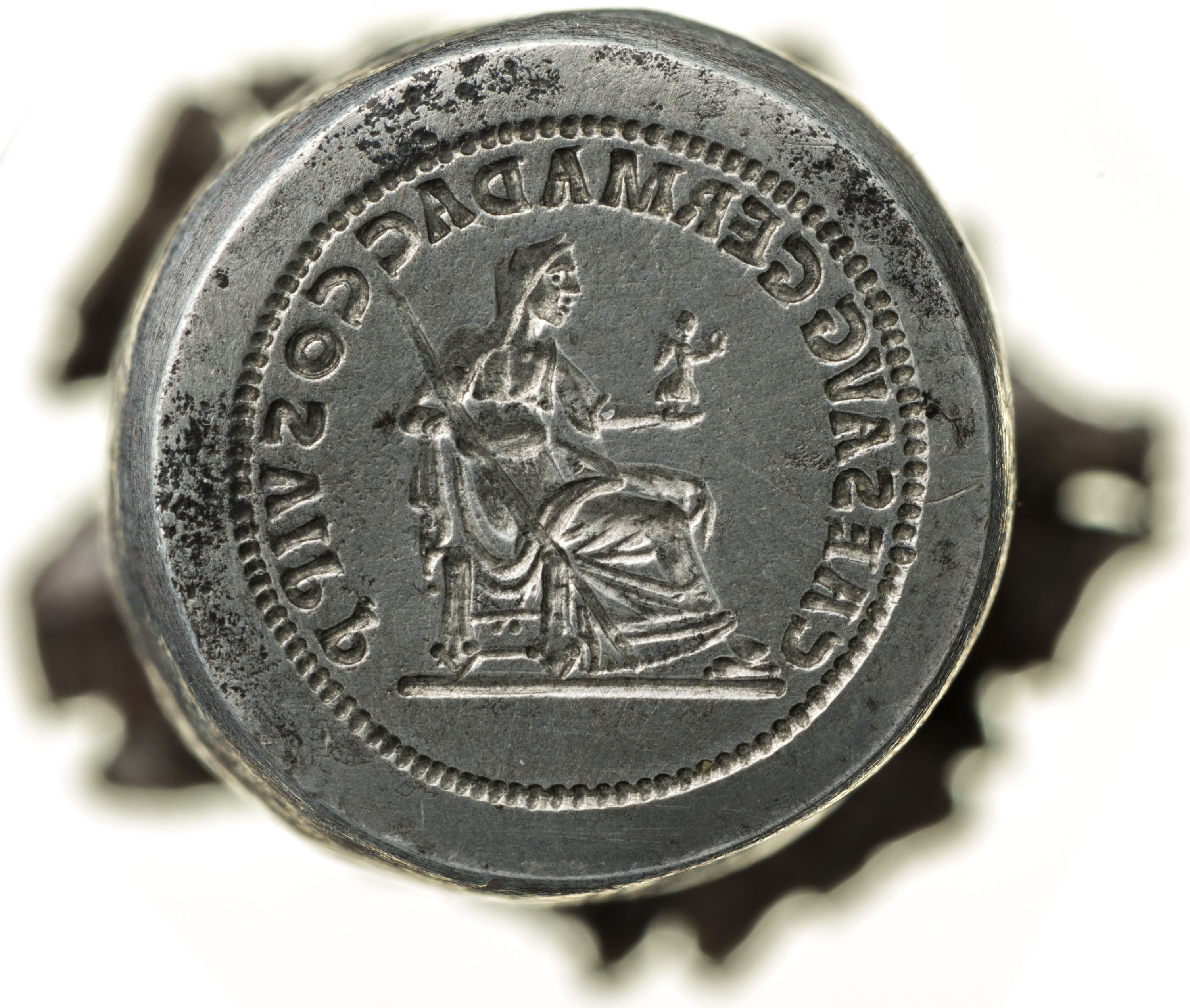 RIC II Trajan 732 (denarius) Trajan obverse, Bust of Plotina, draped, right; hair in queue