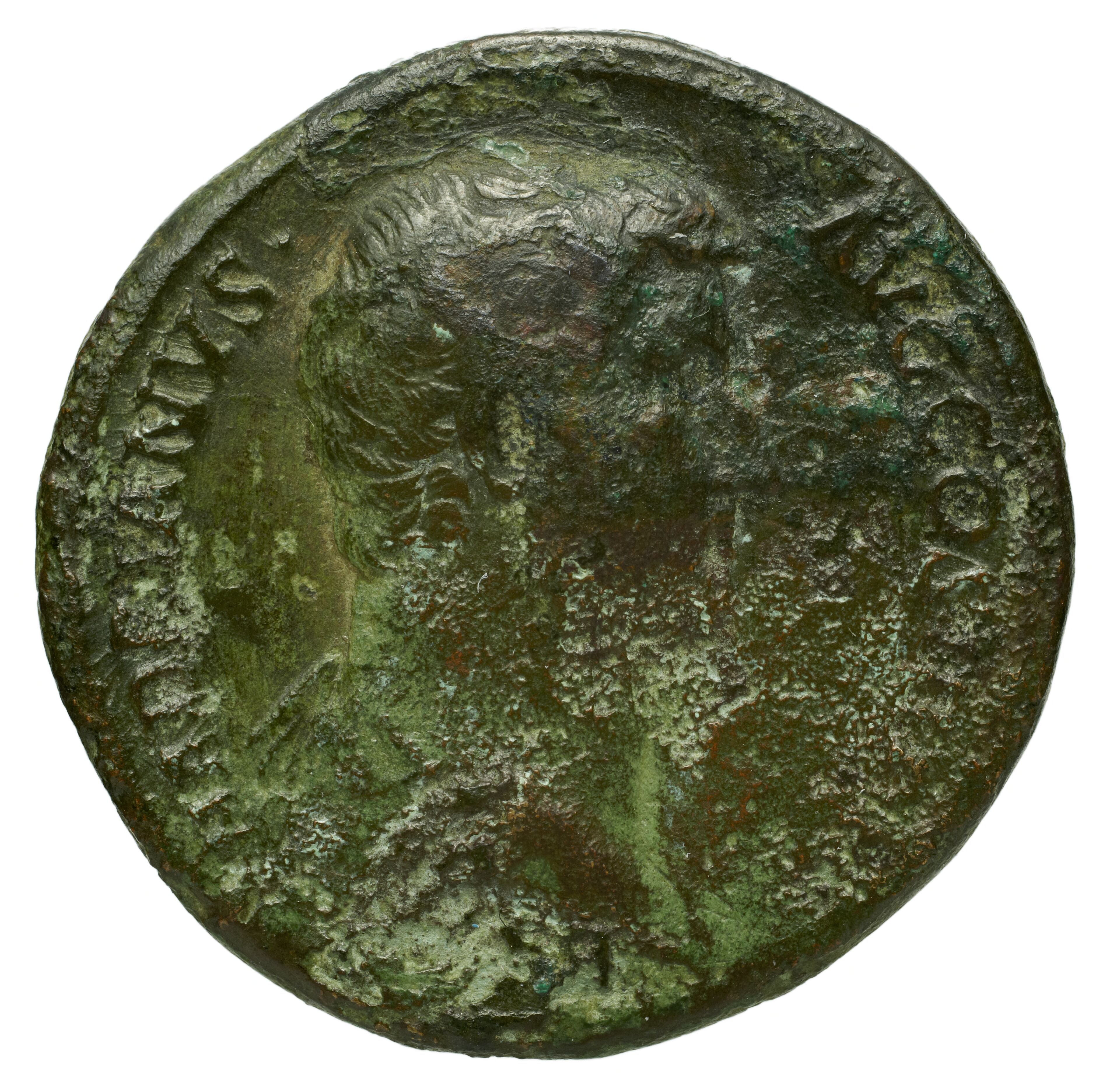 RIC II Trajan 740 Trajan obverse, Bust of Plotina, draped, right; hair in queue