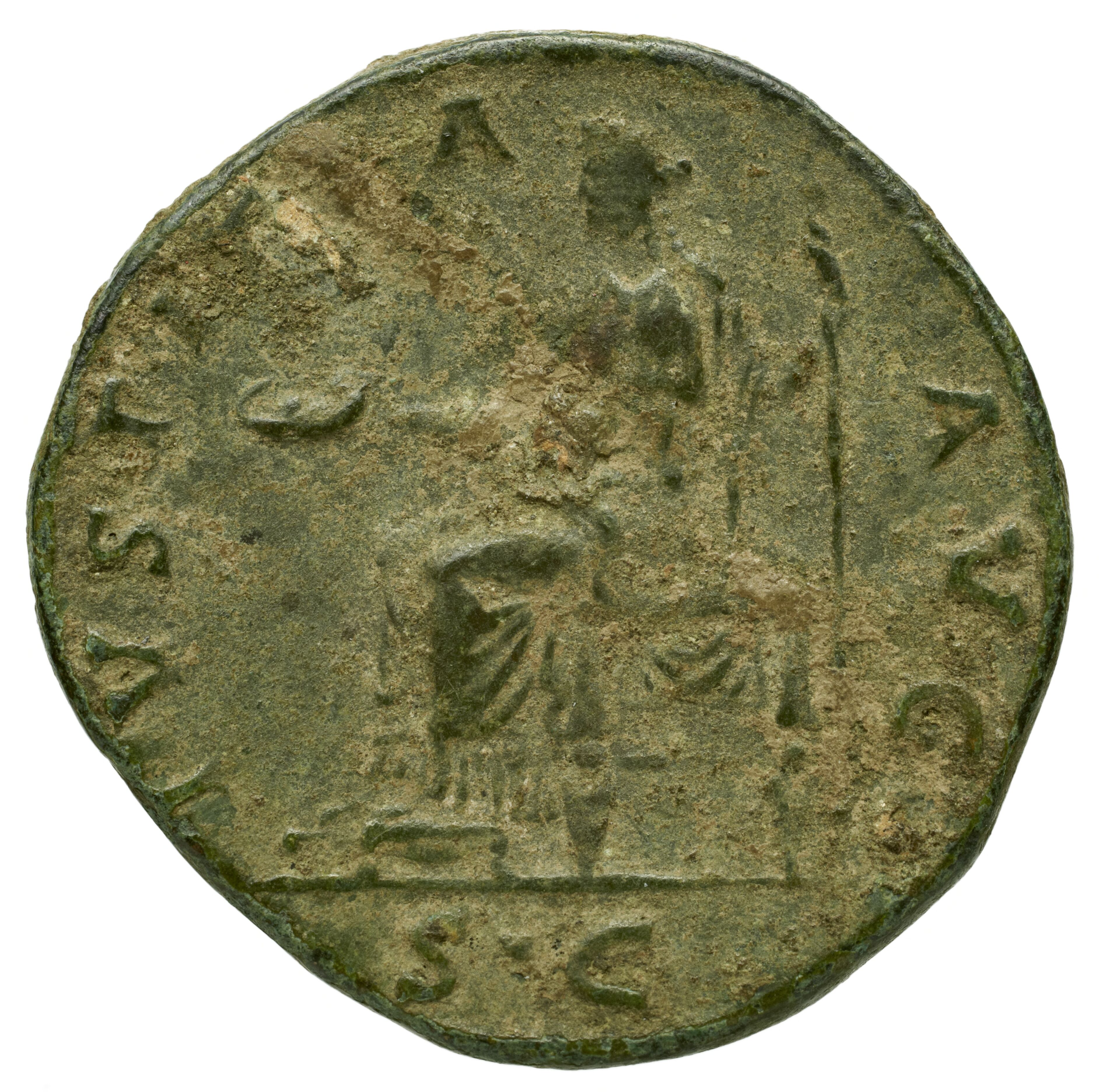 RIC II Trajan 764 Trajan obverse, Bust of Trajan, laureate, draped, right