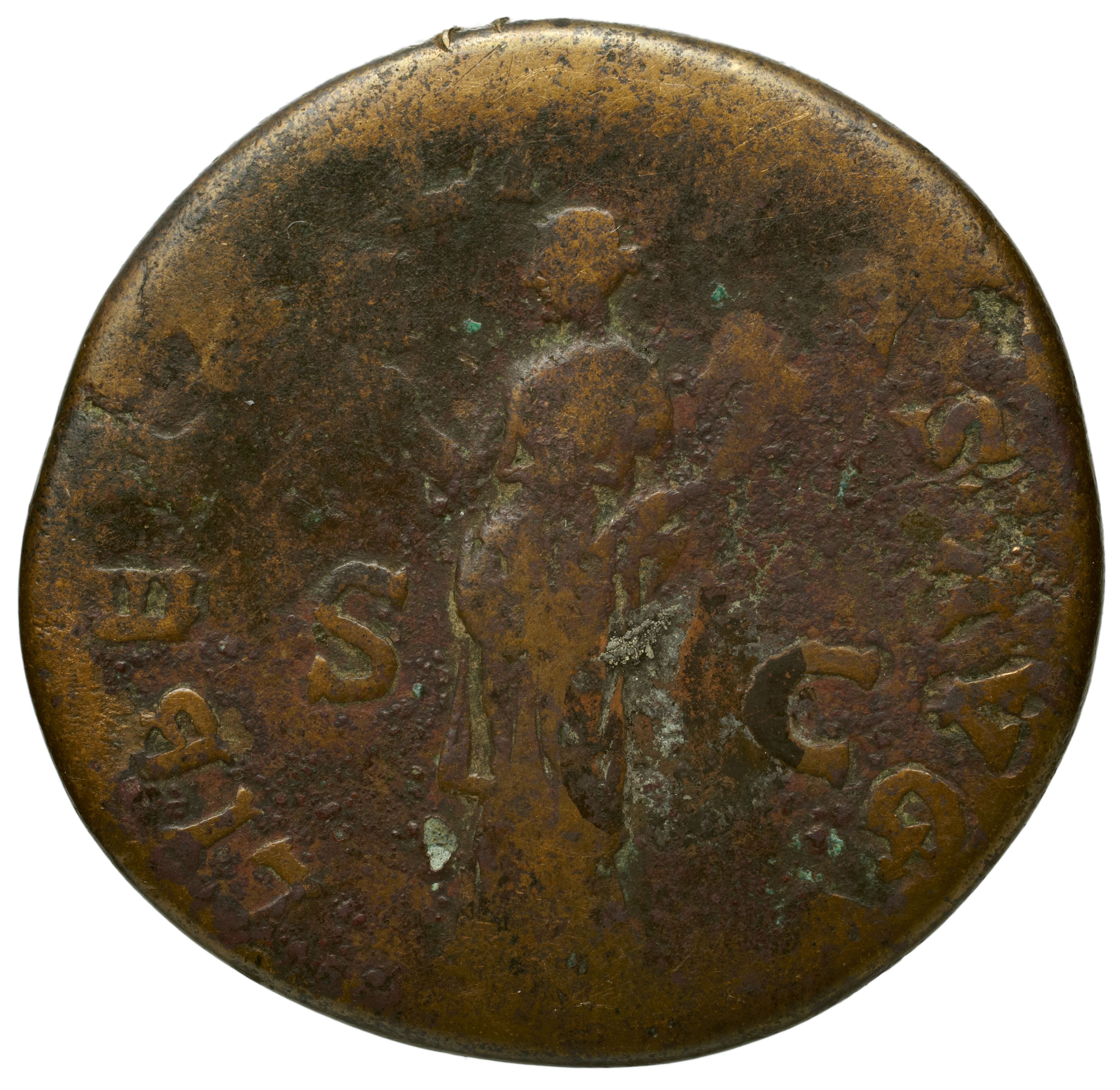 RIC II Trajan 765 Trajan obverse — Head of Janus, beardless