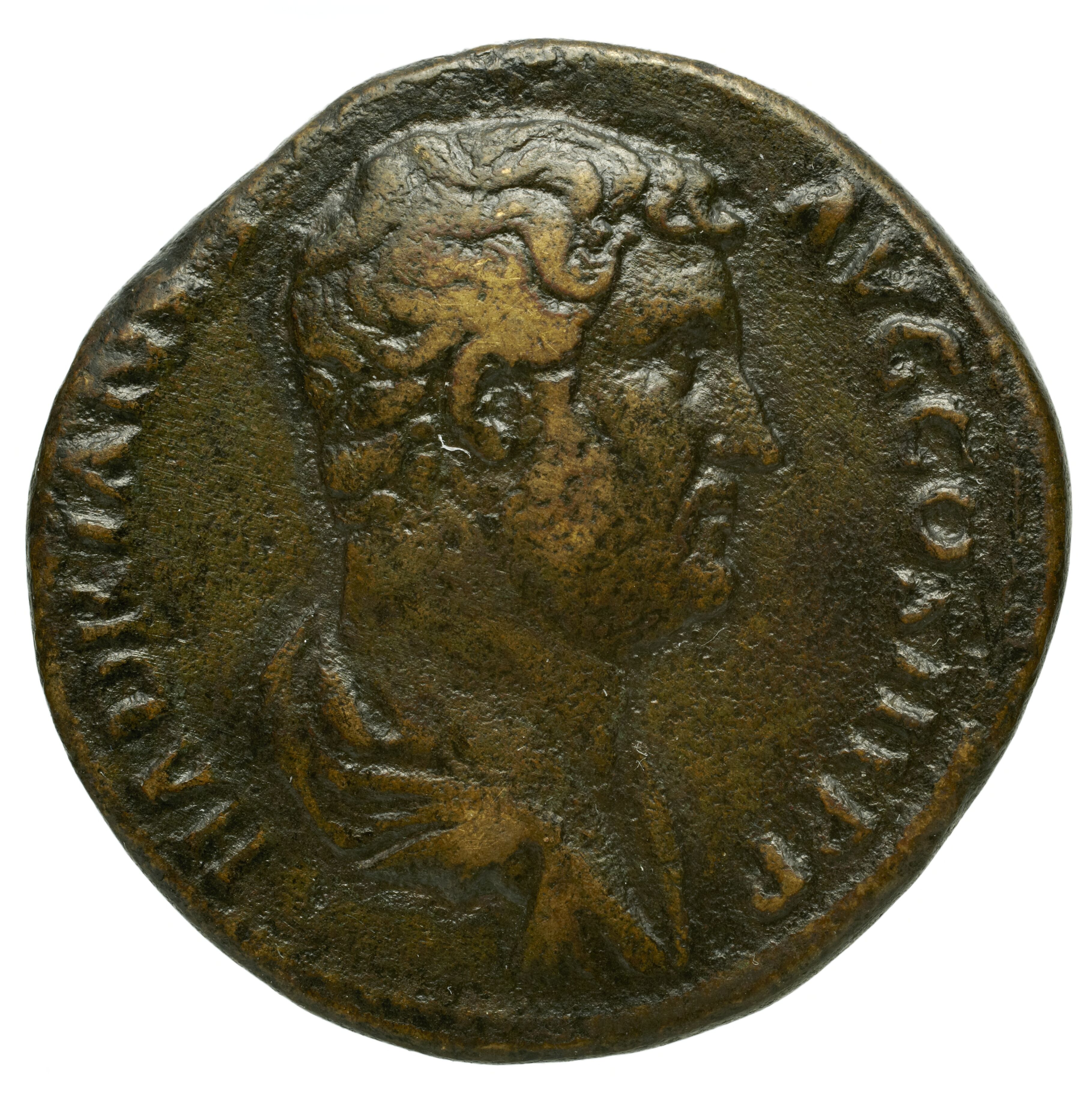 RIC II Trajan 771 Trajan obverse, Head of Roma, helmeted, right; X behind