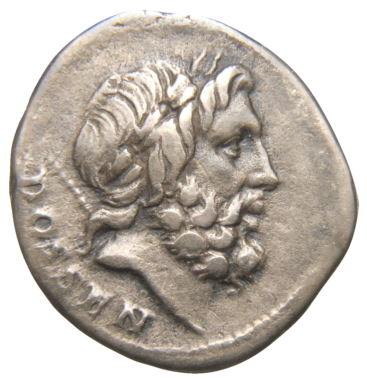 RIC II Trajan 777 Trajan obverse, Head of Jupiter, laureate, right; sceptre behind