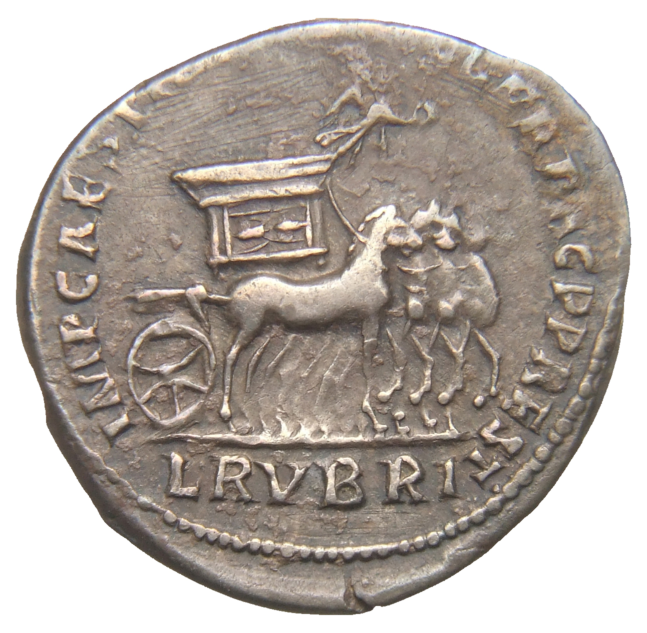 RIC II Trajan 778 Trajan reverse, Small Victory in quadriga, right