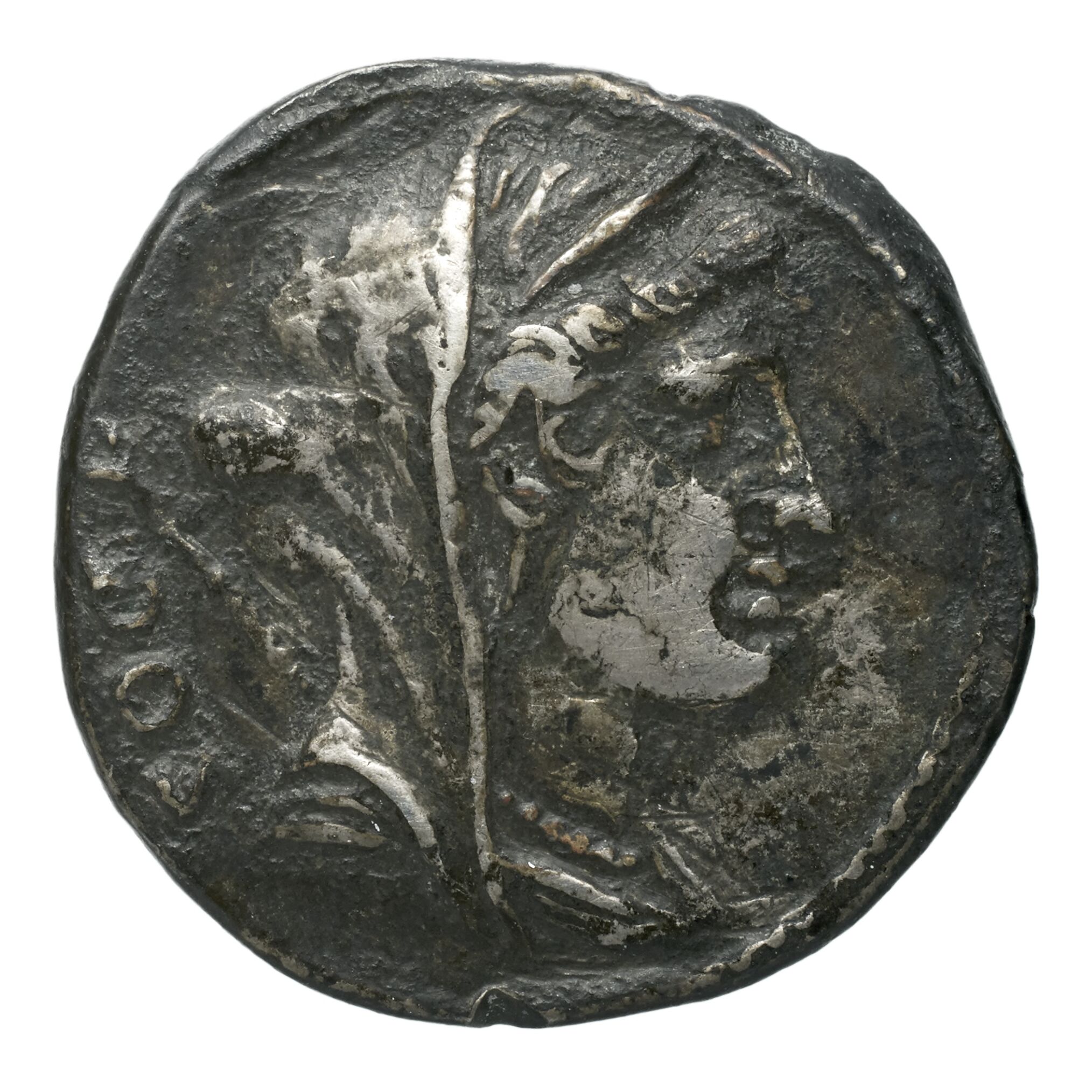 RIC II Trajan 779 Trajan obverse, Bust of Roma, helmeted, right