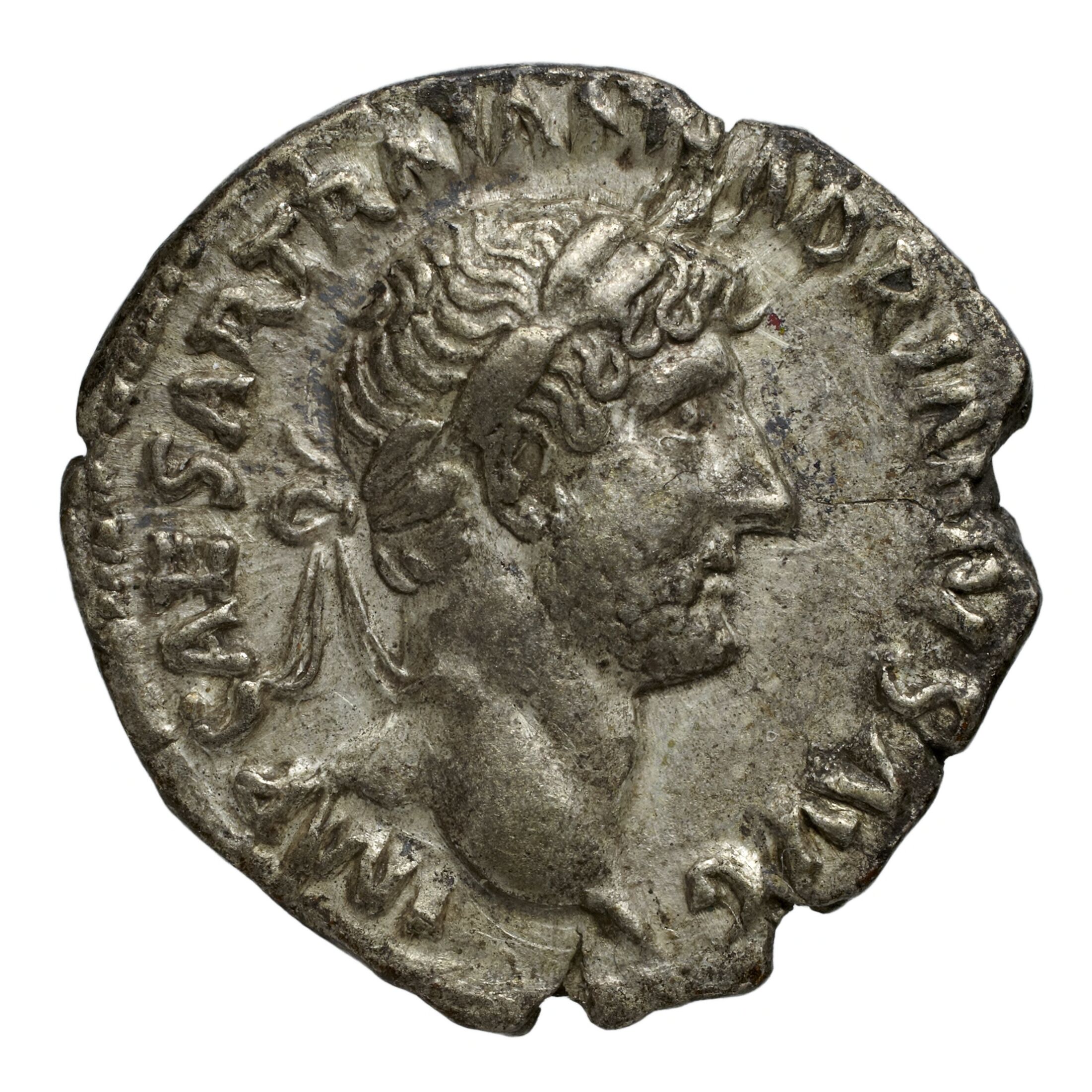 RIC II Trajan 78 Trajan obverse, Head of Trajan, laureate, right