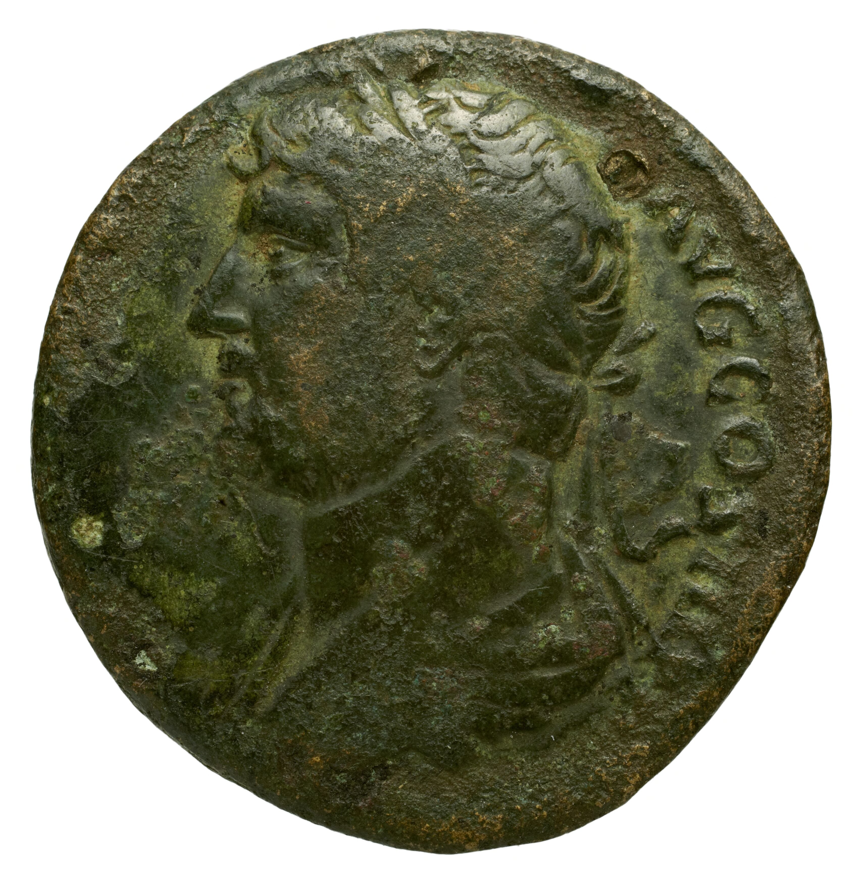 RIC II Trajan 780 Trajan obverse, Bust of Mercury, right; caduceus and E behind
