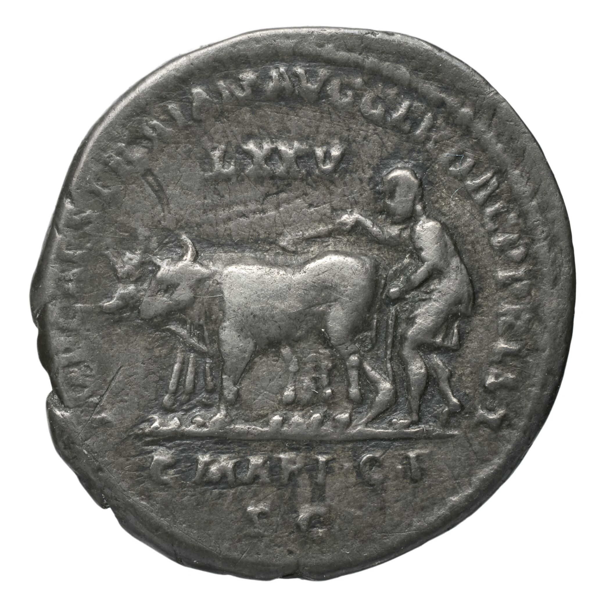 RIC II Trajan 781 Trajan obverse, Head of Ceres, wearing crown of corn, right with flower