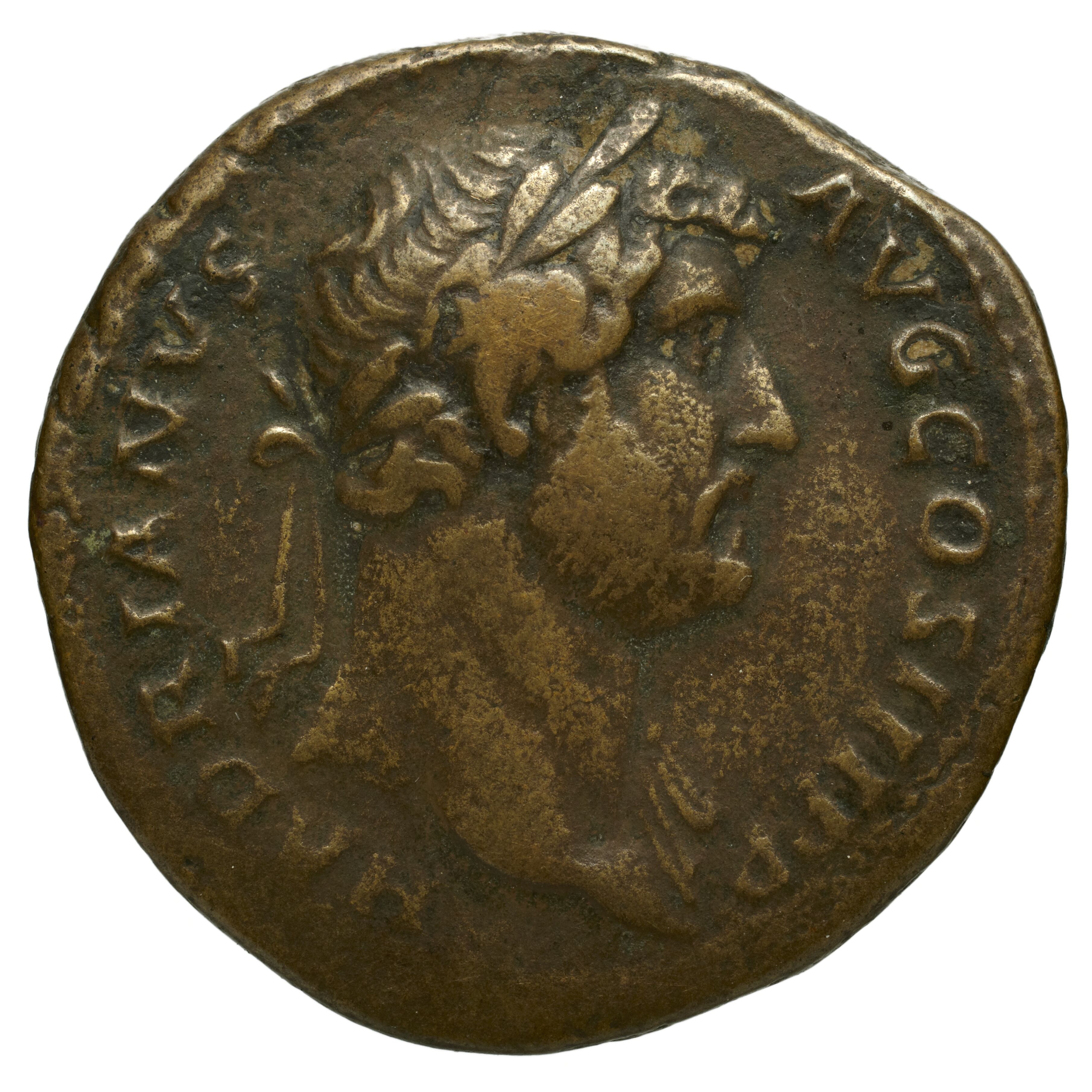 RIC II Trajan 785 Trajan obverse, Head of Sol, radiate, right