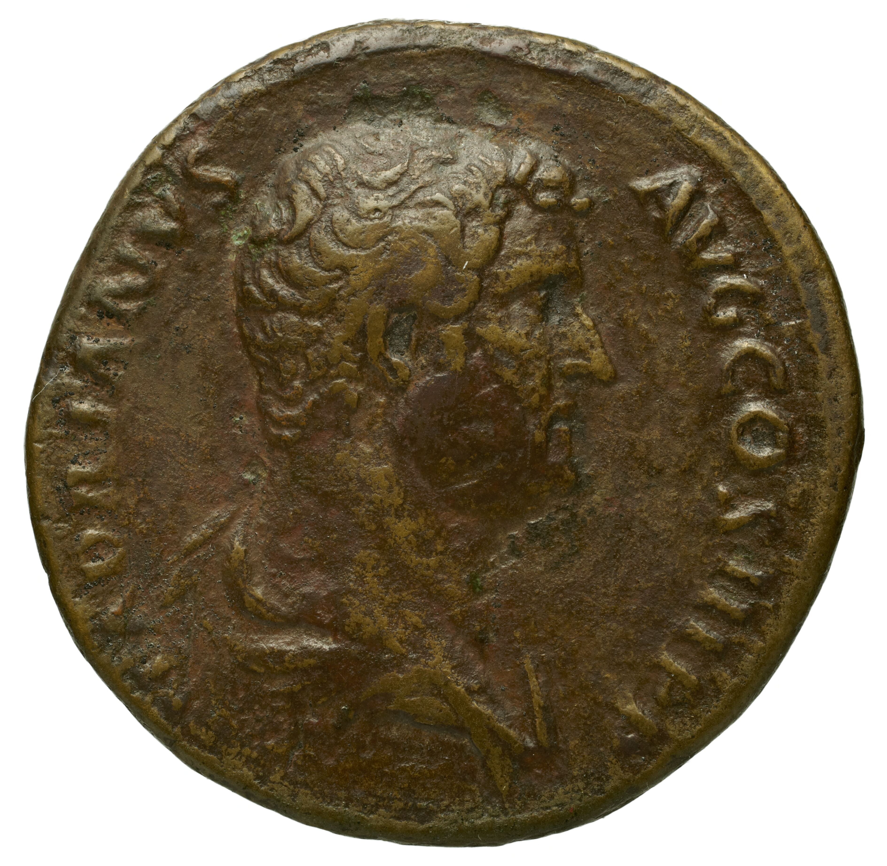 RIC II Trajan 788 Trajan obverse, Head of Concordia, veiled, right