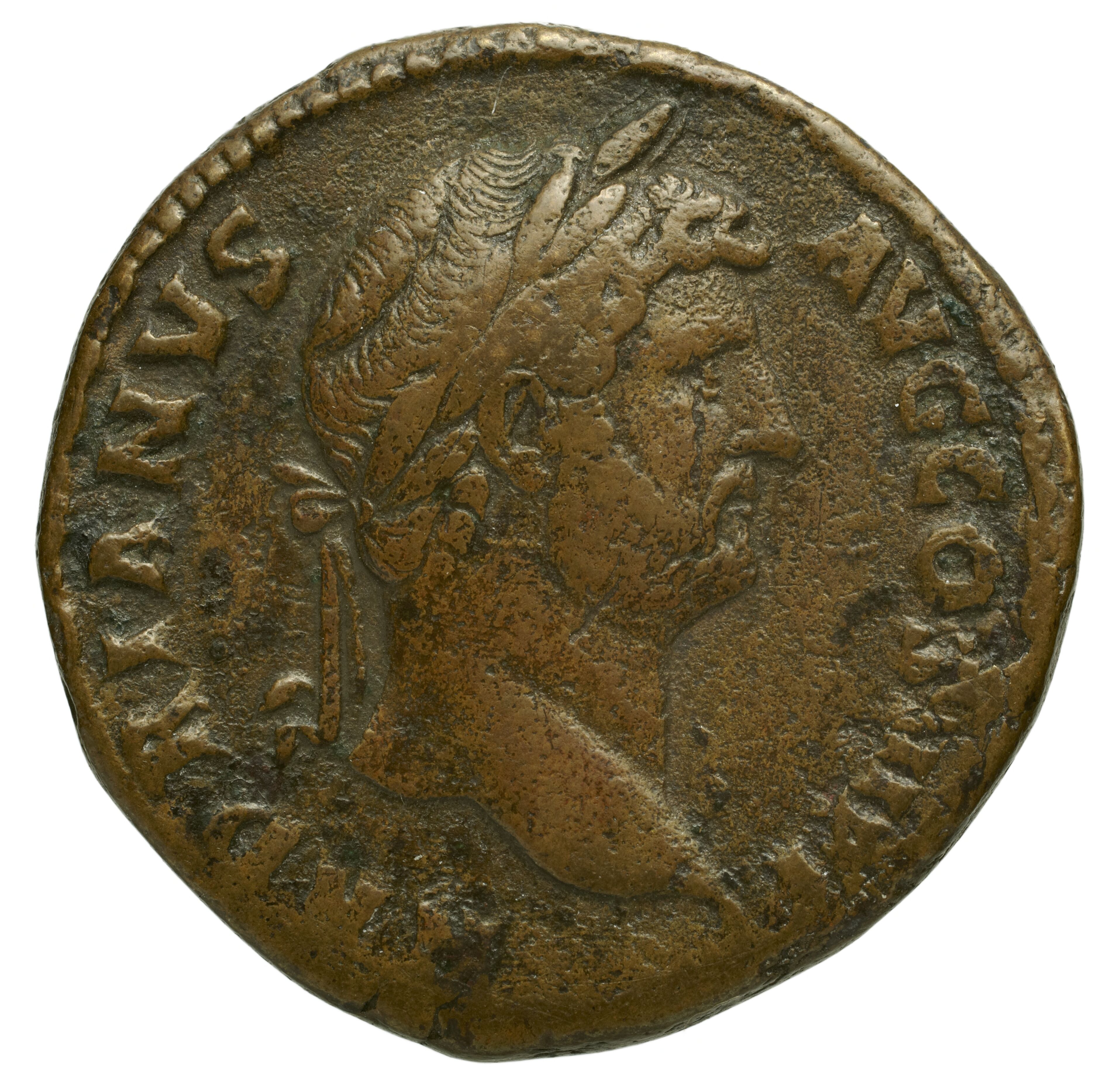 RIC II Trajan 789 Trajan obverse, Head of Vesta, veiled, draped, right