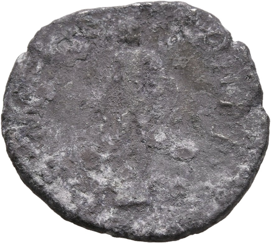 RIC II Trajan 79 Trajan reverse, Hercules, naked, standing front on low base, holding club downwards in right hand and lio...