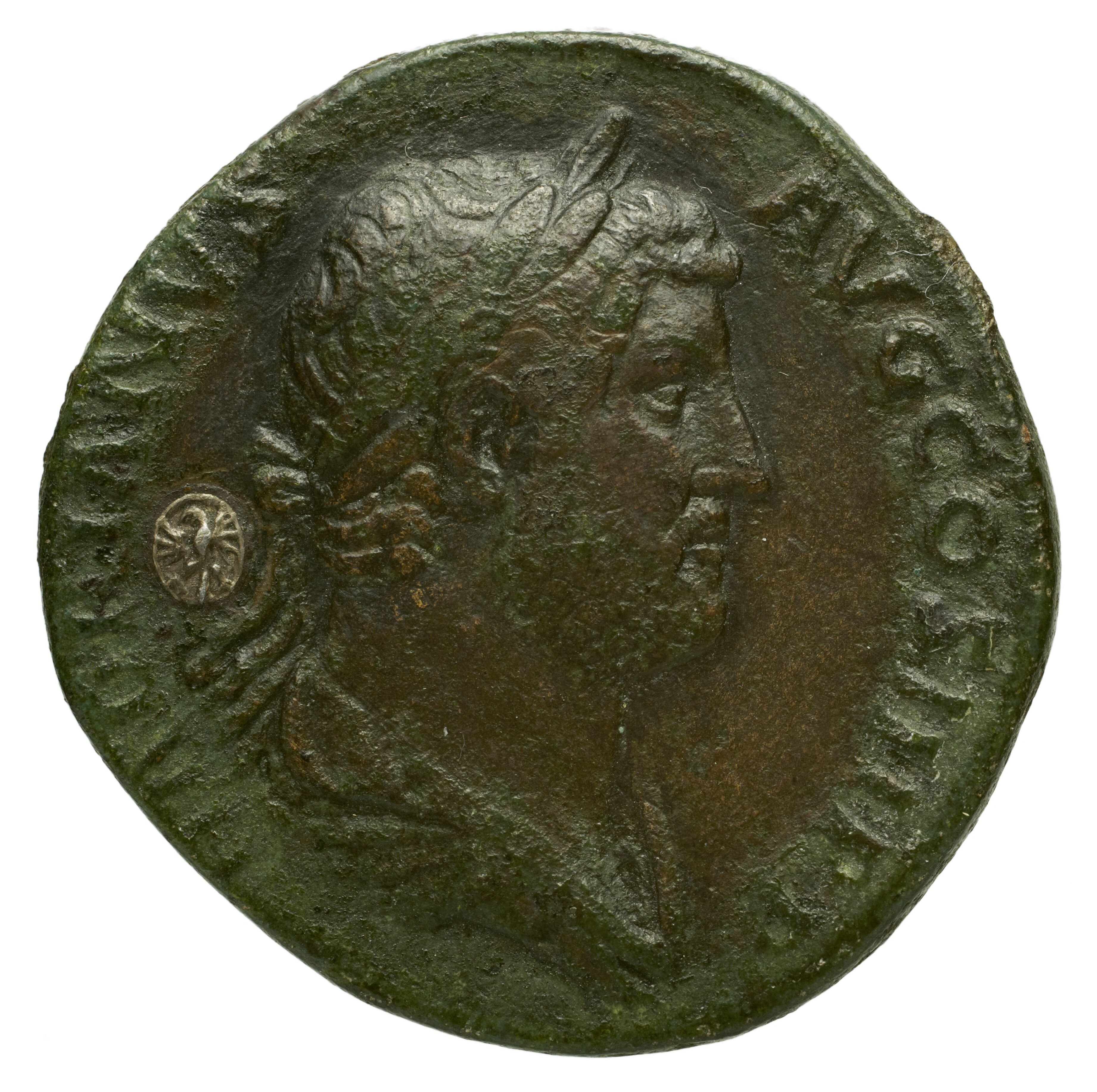 RIC II Trajan 791 Trajan obverse, Head of Flora, right; lituus behind