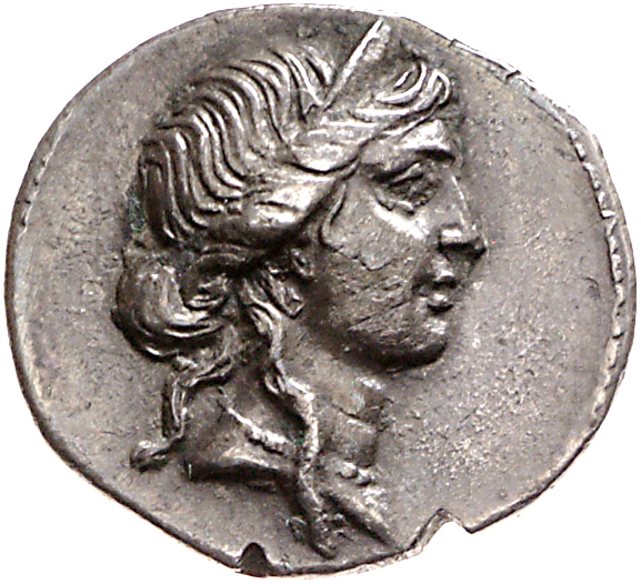 RIC II Trajan 801 Trajan obverse, Head of Venus, wearing stephane, right