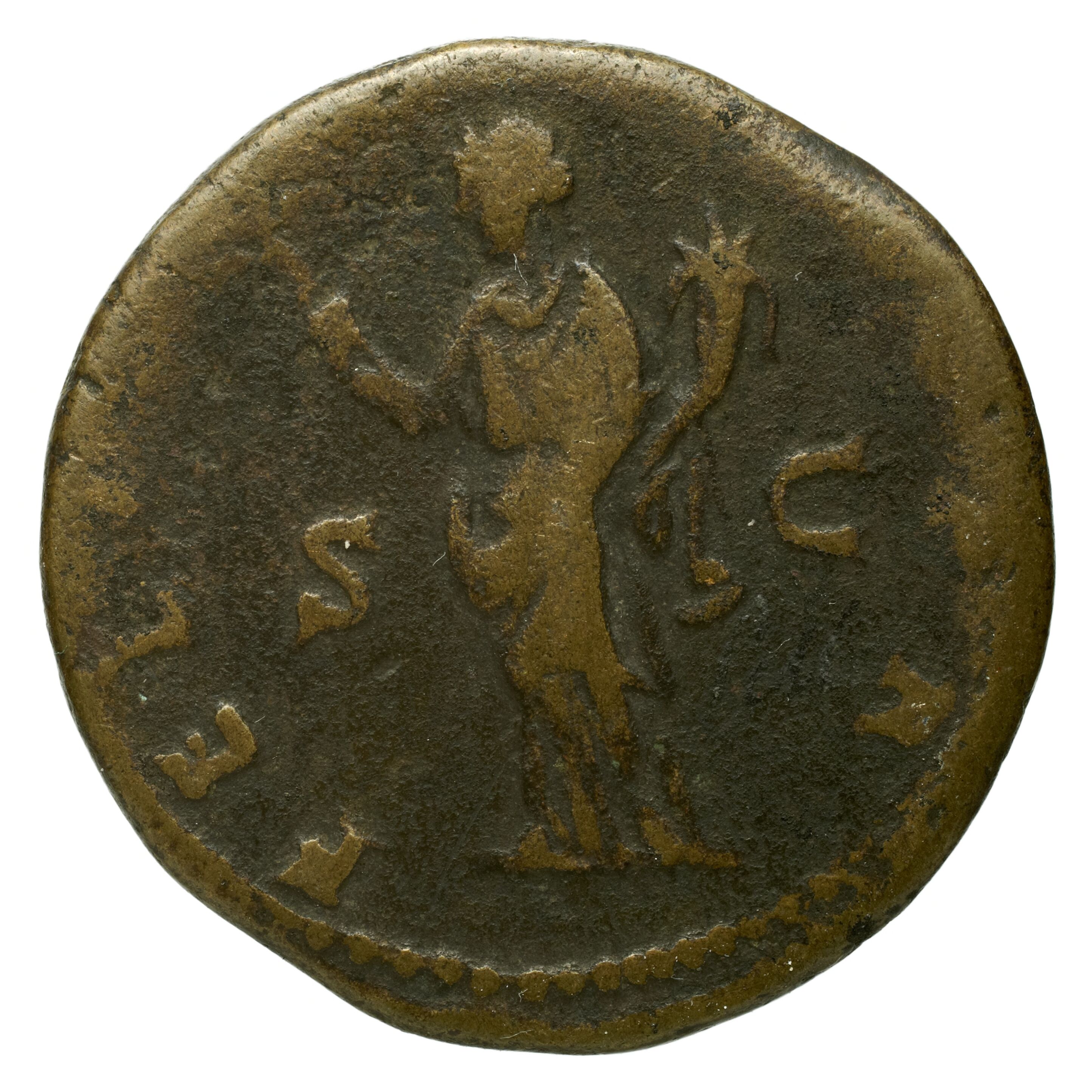 RIC II Trajan 808 Trajan obverse, Head of Ceres, left