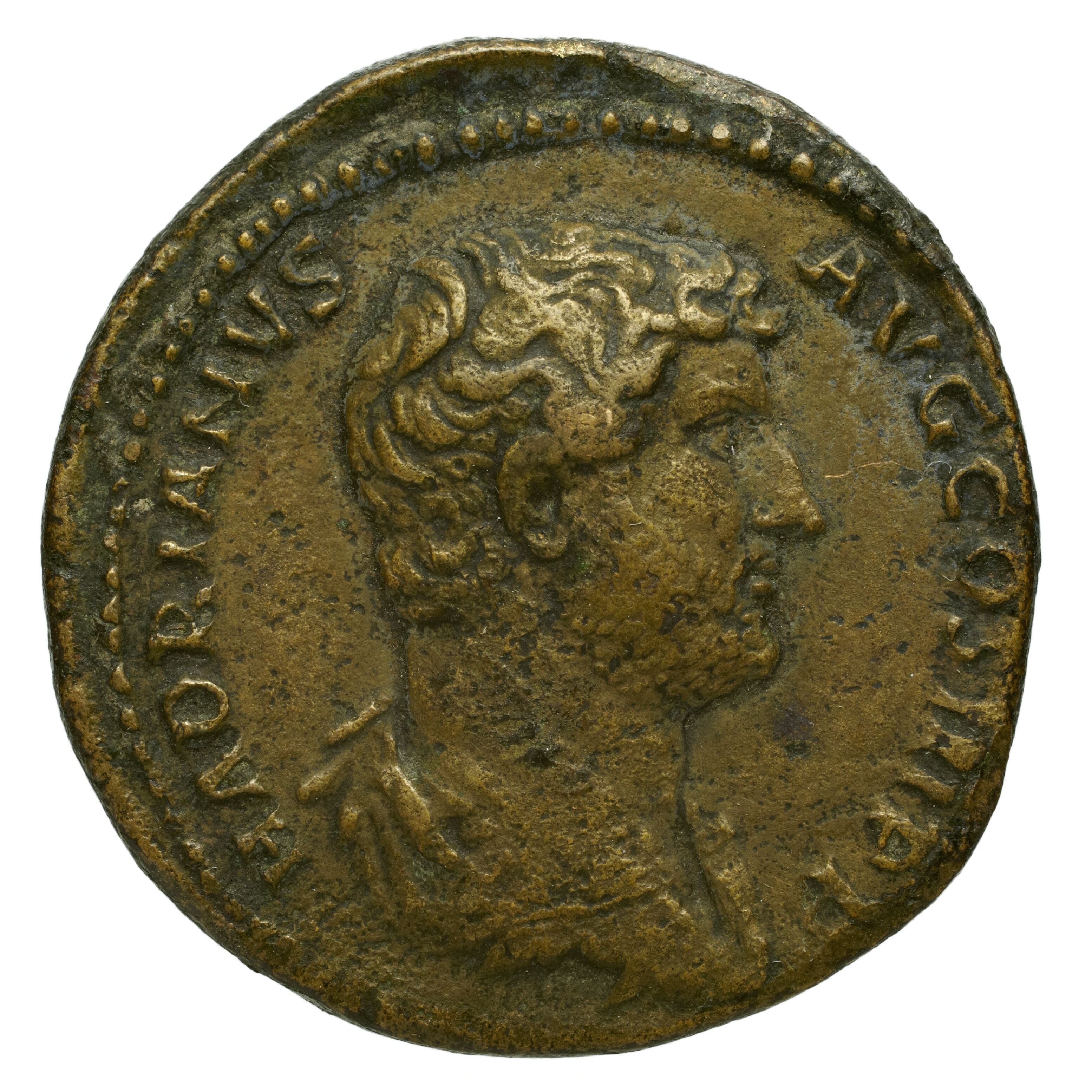 RIC II Trajan 812 Trajan obverse, Head of Gaius Numonius Vala, bare, right