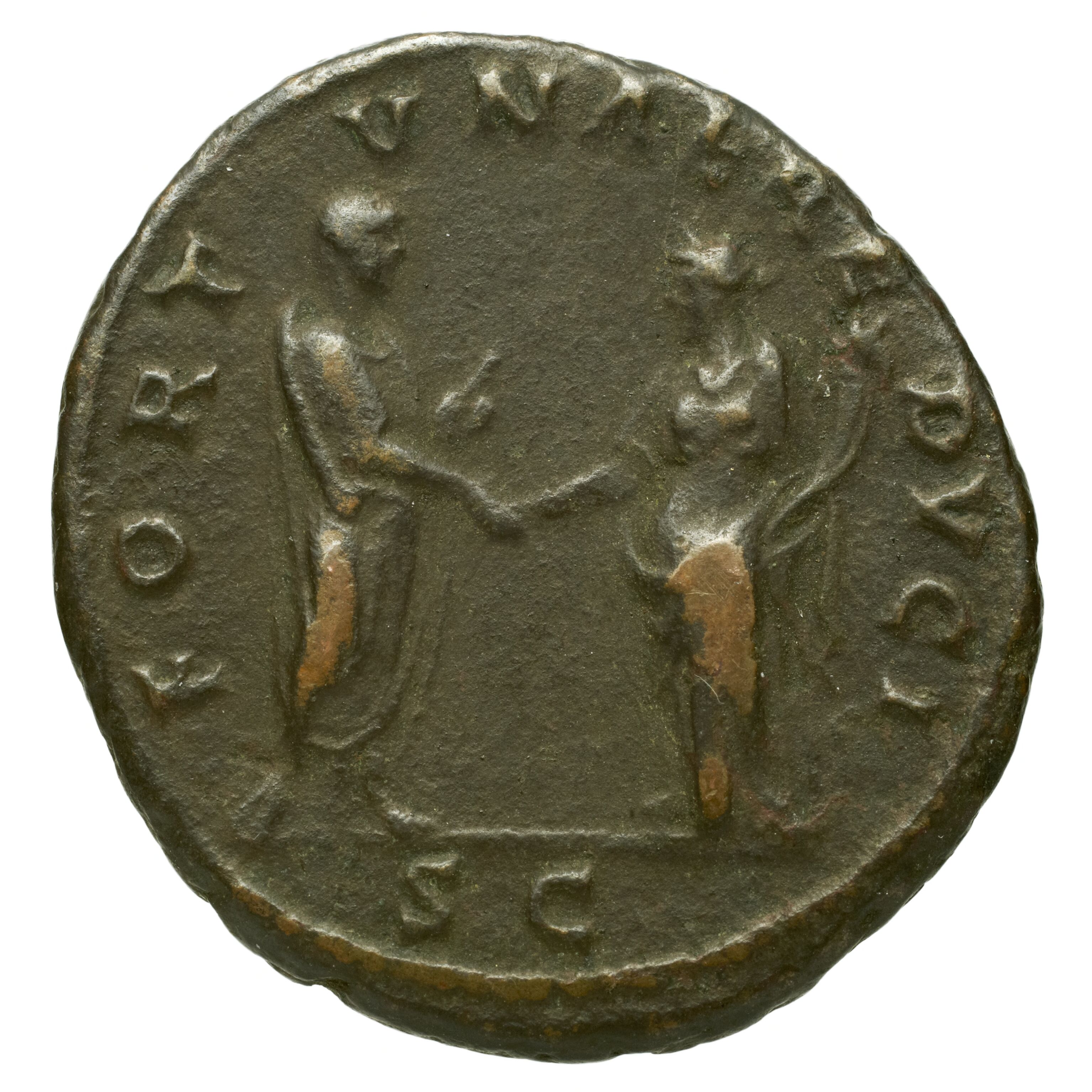 RIC II Trajan 813 Trajan obverse, Head of Livineius Regulus, right