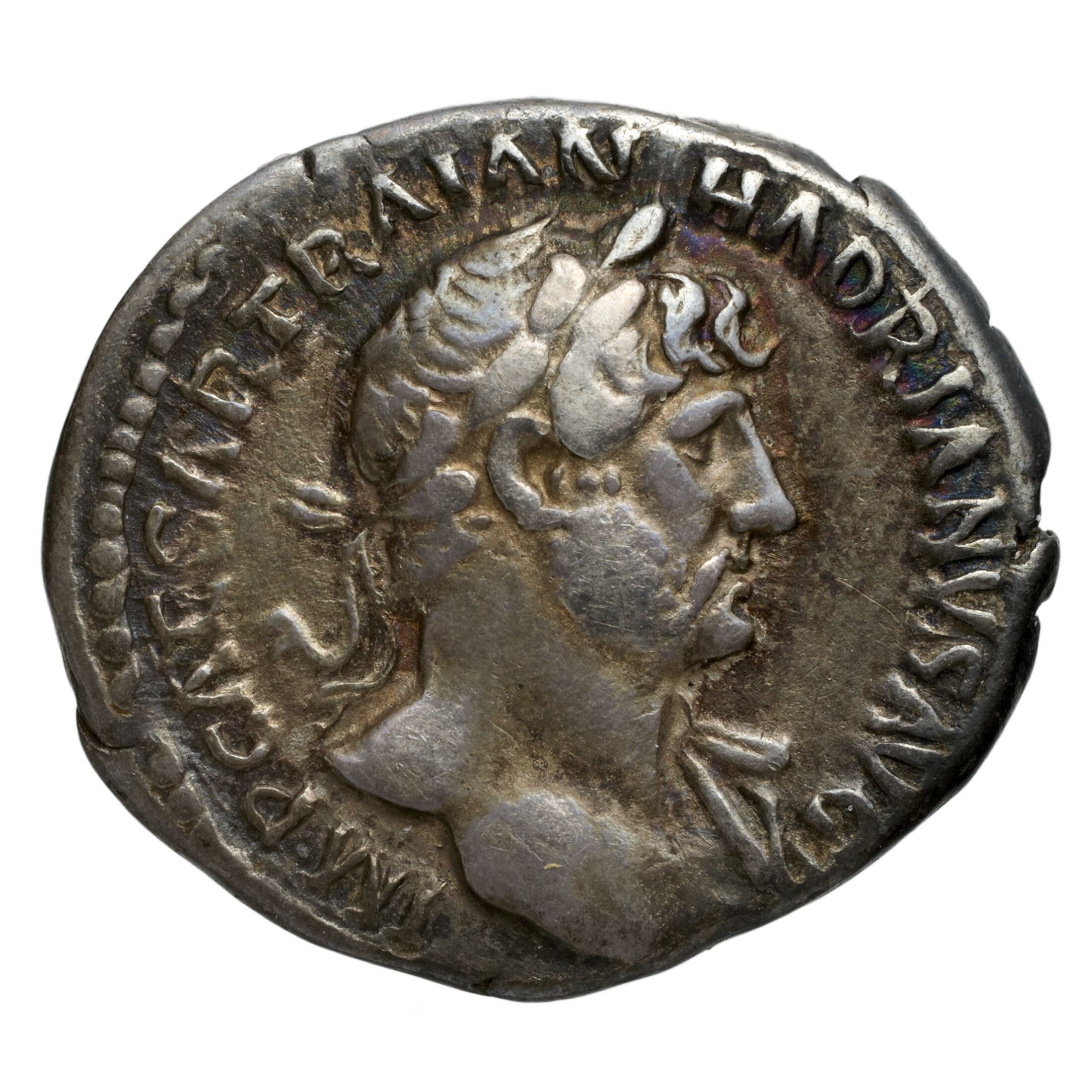 RIC II Trajan 82 Trajan obverse, Head of Trajan, laureate, right