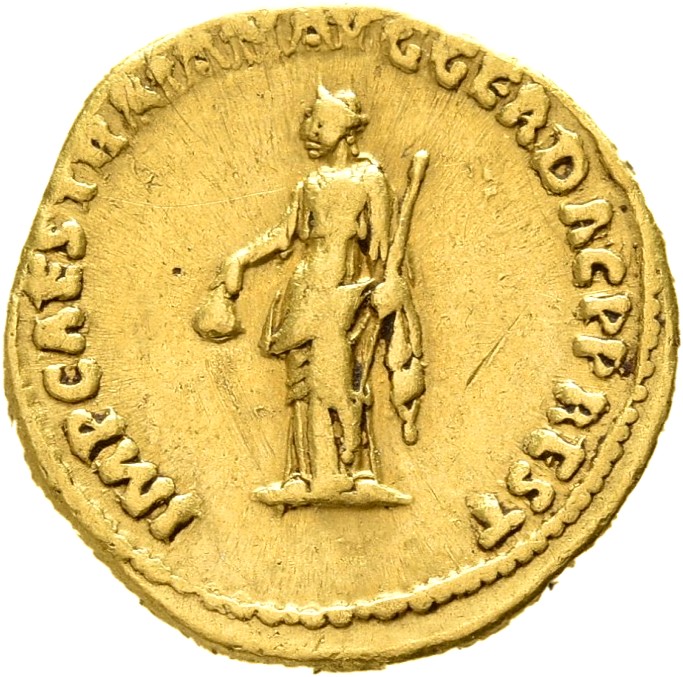 RIC II Trajan 824 Trajan reverse, Libertas, draped, standing left, holding pileus in right hand and rod (vindicta) in left