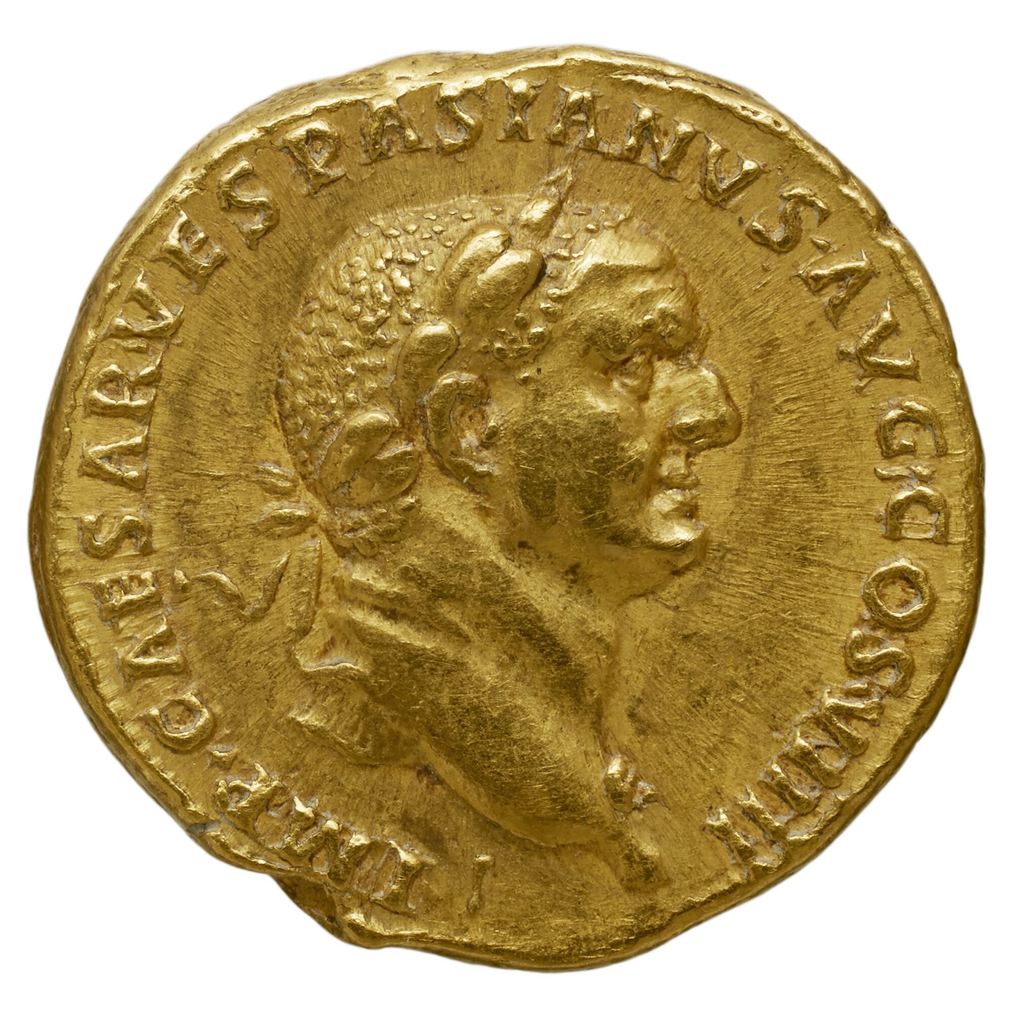 RIC II Trajan 826 Trajan obverse, Head of Vespasian, laureate, right