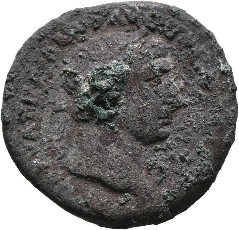 RIC II Trajan 83 Trajan obverse, Bust of Trajan, laureate, right