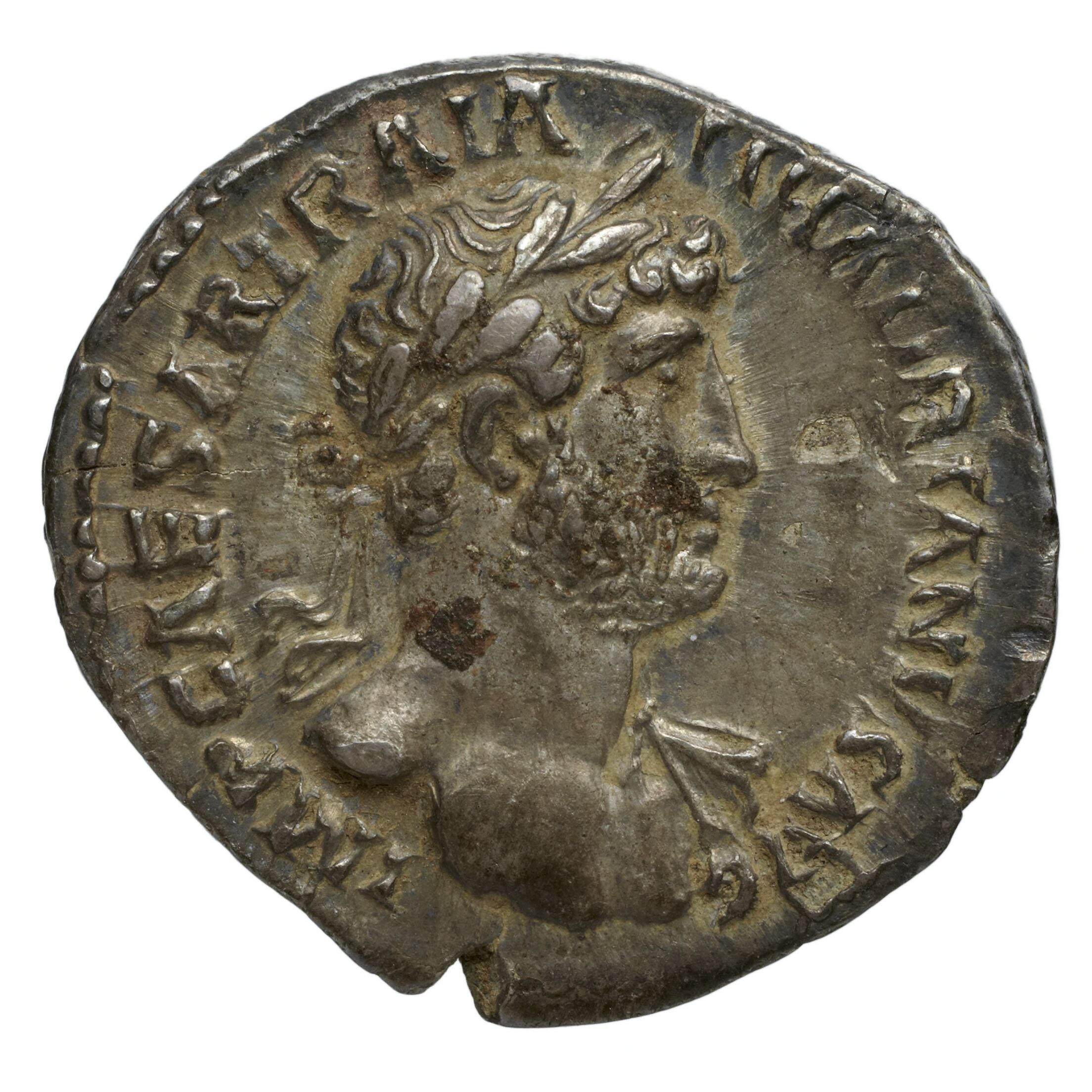 RIC II Trajan 86 Trajan obverse, Head of Trajan, laureate, right